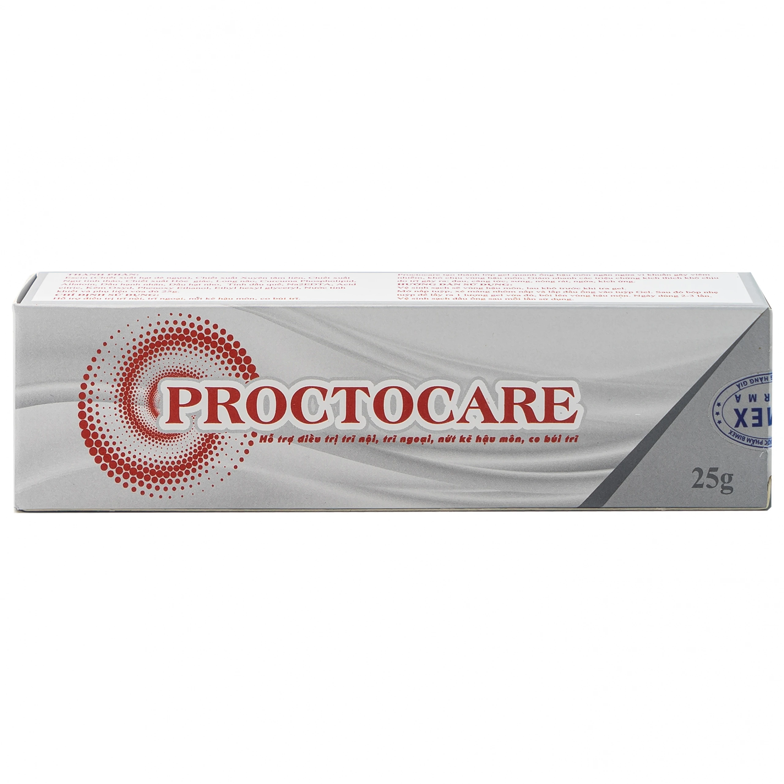 Kem bôi trĩ Proctocare Bimex 25g hỗ trợ điều trị trĩ, nứt hậu môn, co búi trĩ