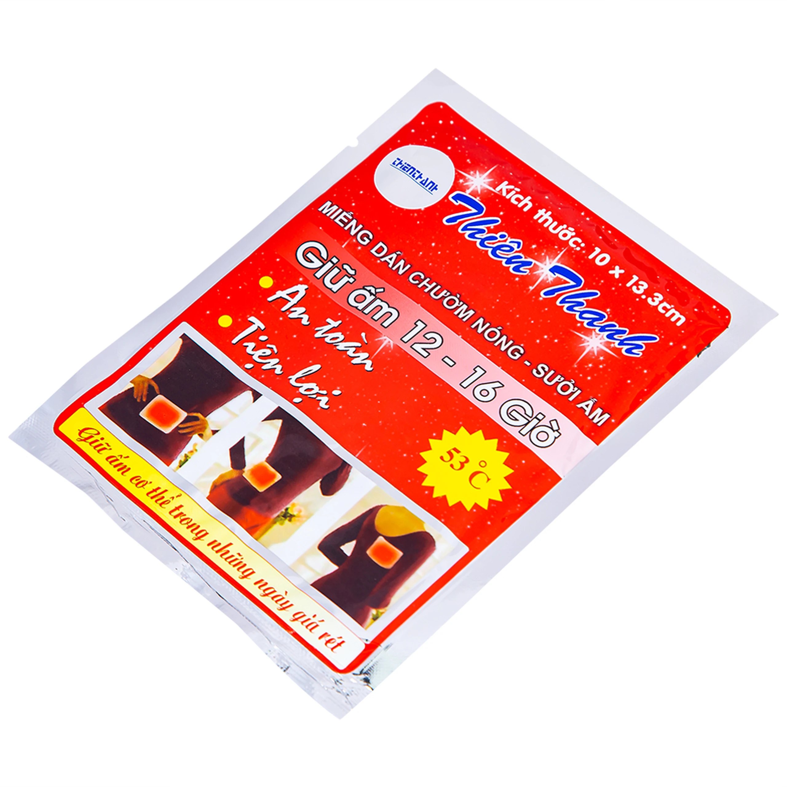 Miếng dán giữ nhiệt Thiên Thanh (10 miếng) dùng để chườm nóng, sưởi ấm trong mùa lạnh