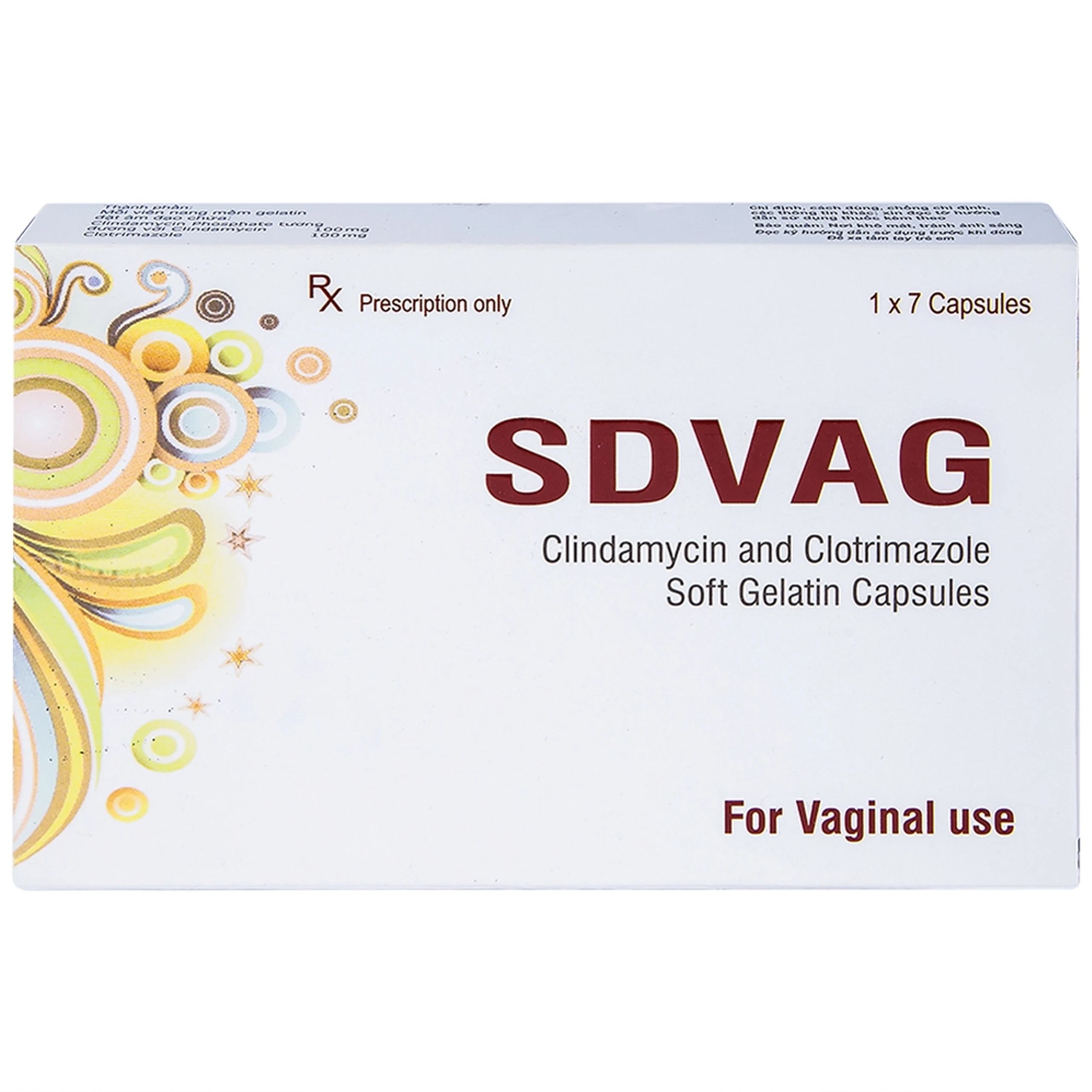 Viên đặt âm đạo Sdvag Gelnova điều trị viêm âm đạo, viêm cổ tử cung (1 vỉ x 7 viên)