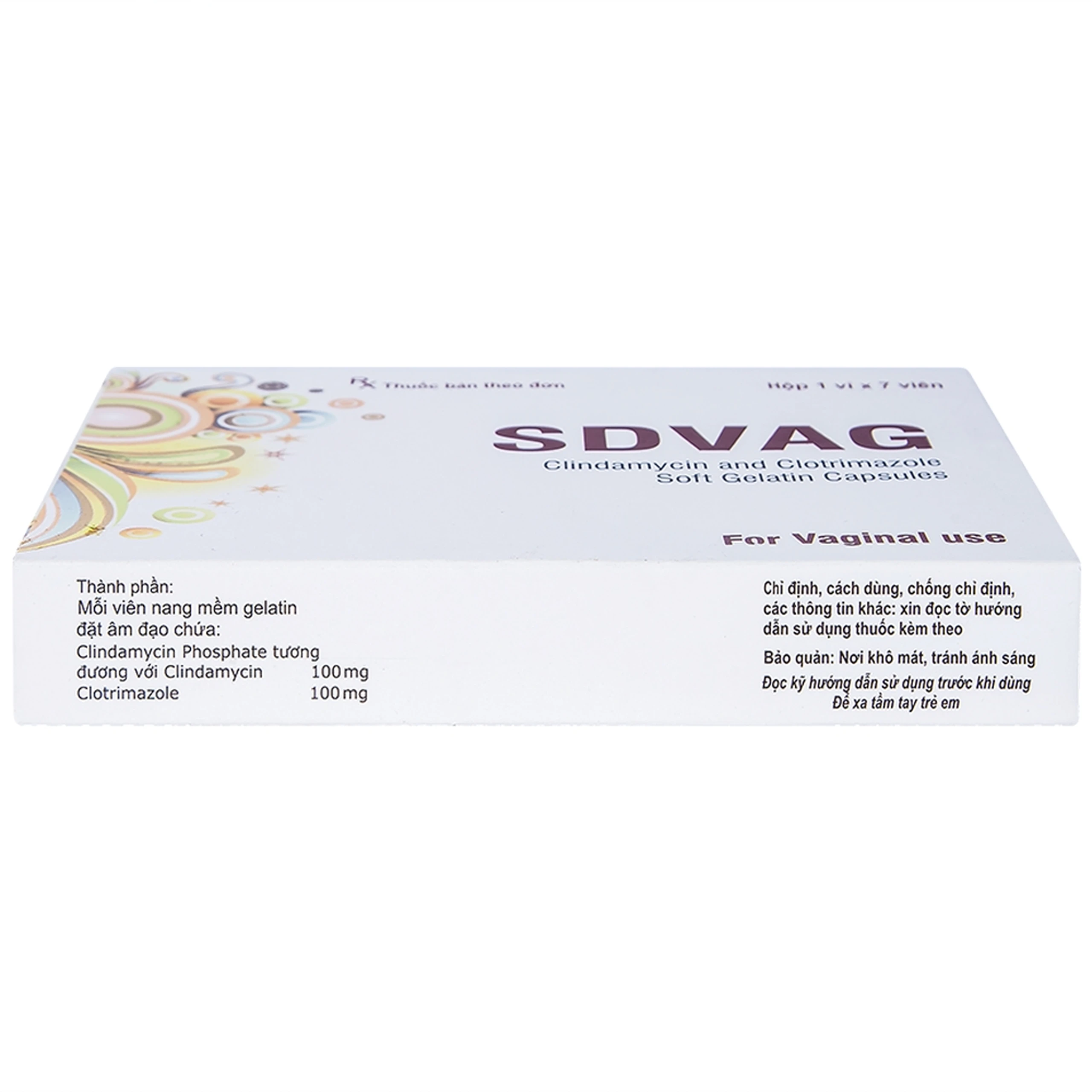 Viên đặt âm đạo Sdvag Gelnova điều trị viêm âm đạo, viêm cổ tử cung (1 vỉ x 7 viên)