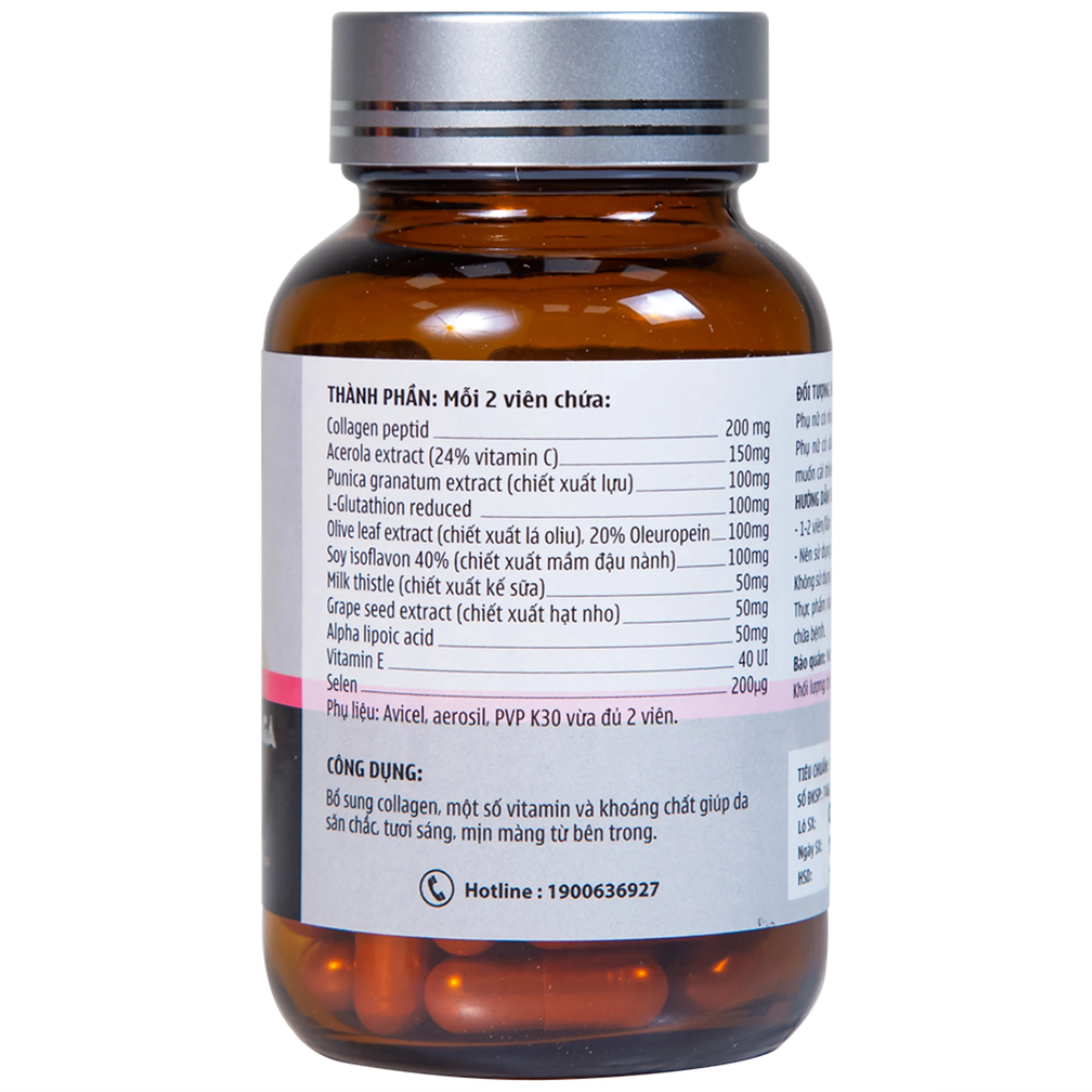 Viên uống bổ sung collagen giúp da săn chắc, tươi sáng Queenmax Naga Extra Vesta (30 viên)