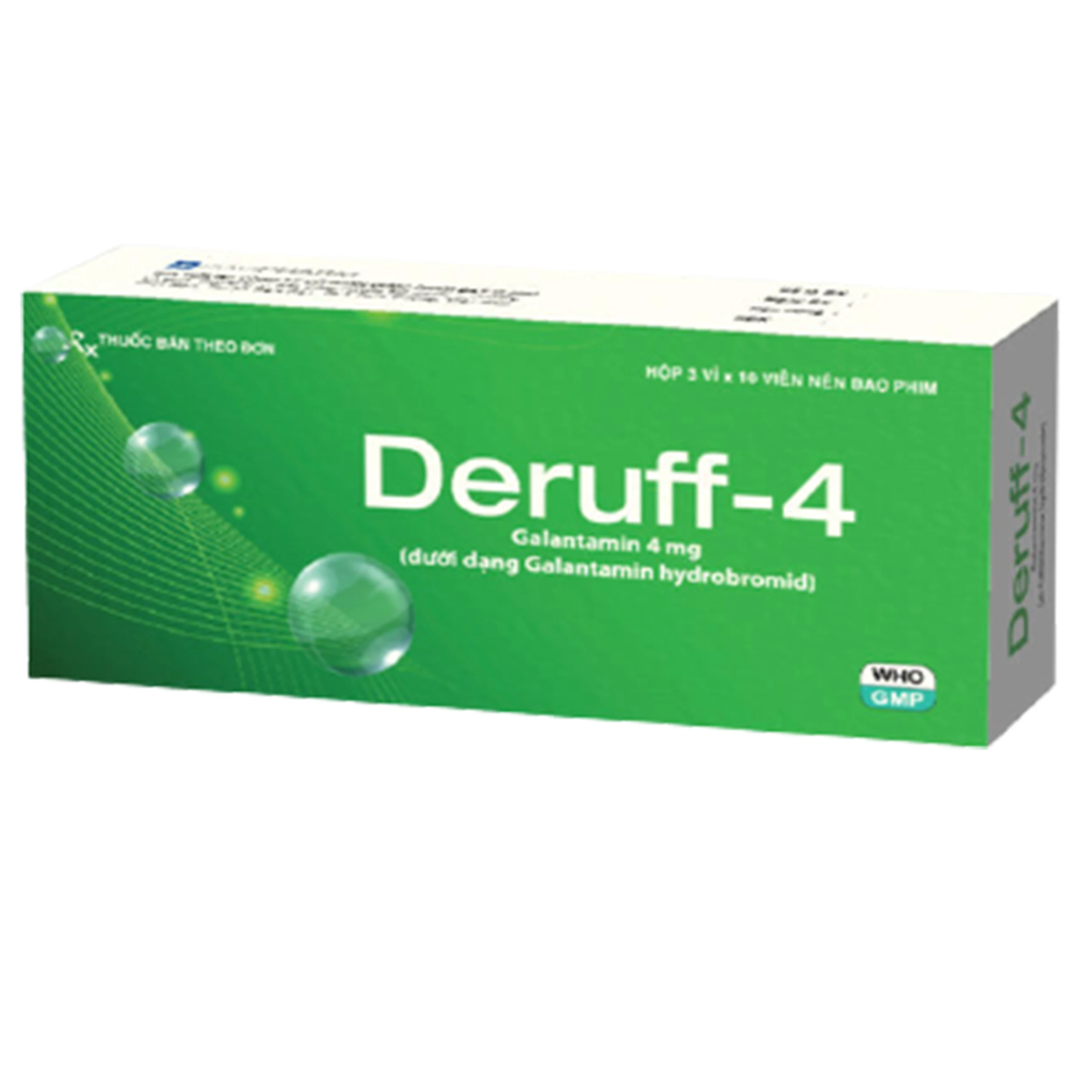 Thuốc Deruff 4mg Davipharm điều trị chứng sa sút trí tuệ từ nhẹ đến trung bình (3 vỉ x 10 viên) 1