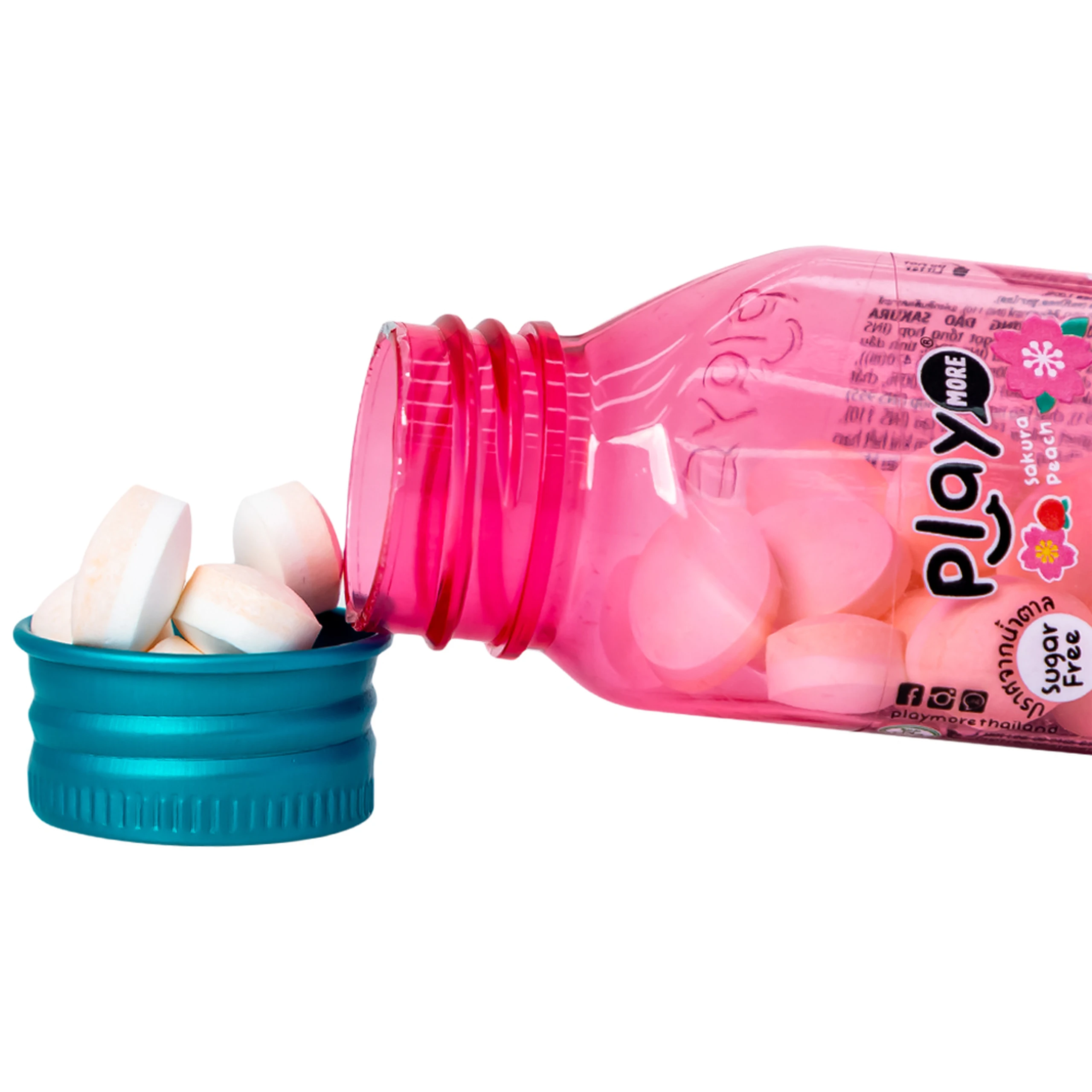 Kẹo The Vị Đào Sakura Playmore (hũ 22g)