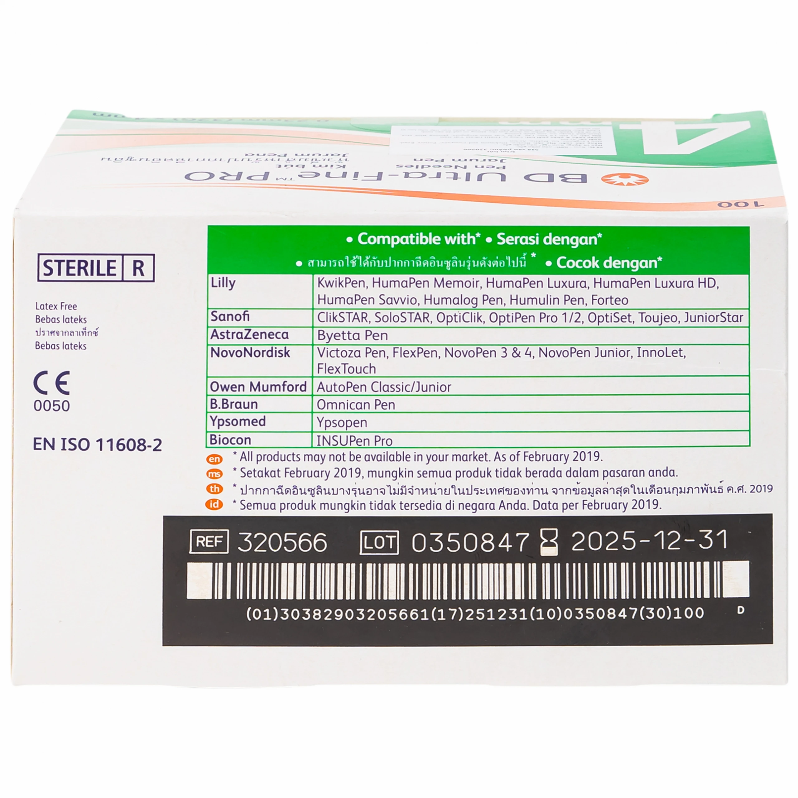 Đầu kim tiểu đường 32G x 4mm BD ultra-fine pro (100 cái)