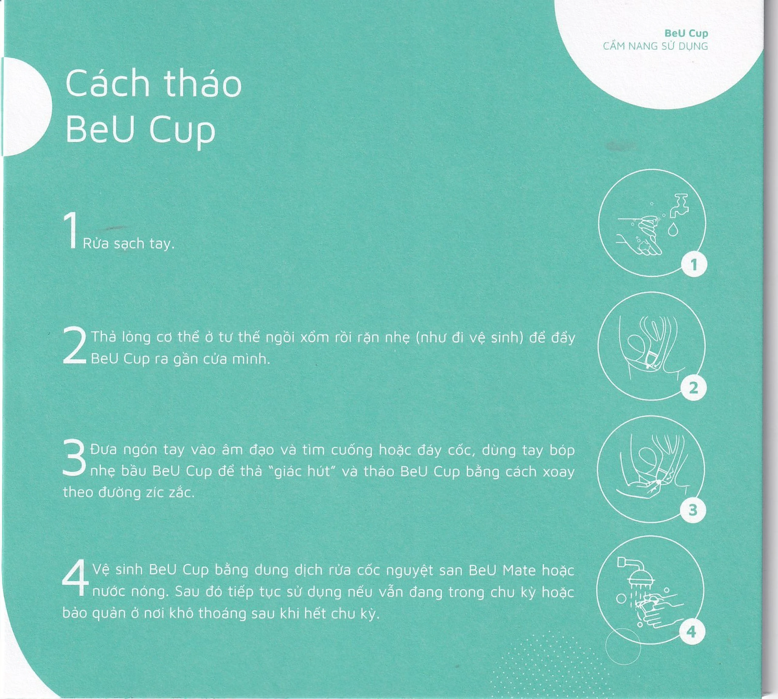 Cốc nguyệt san Beu Cup 45x65mm siêu mềm, kiểm soát mùi hôi, hạn chế viêm nhiễm