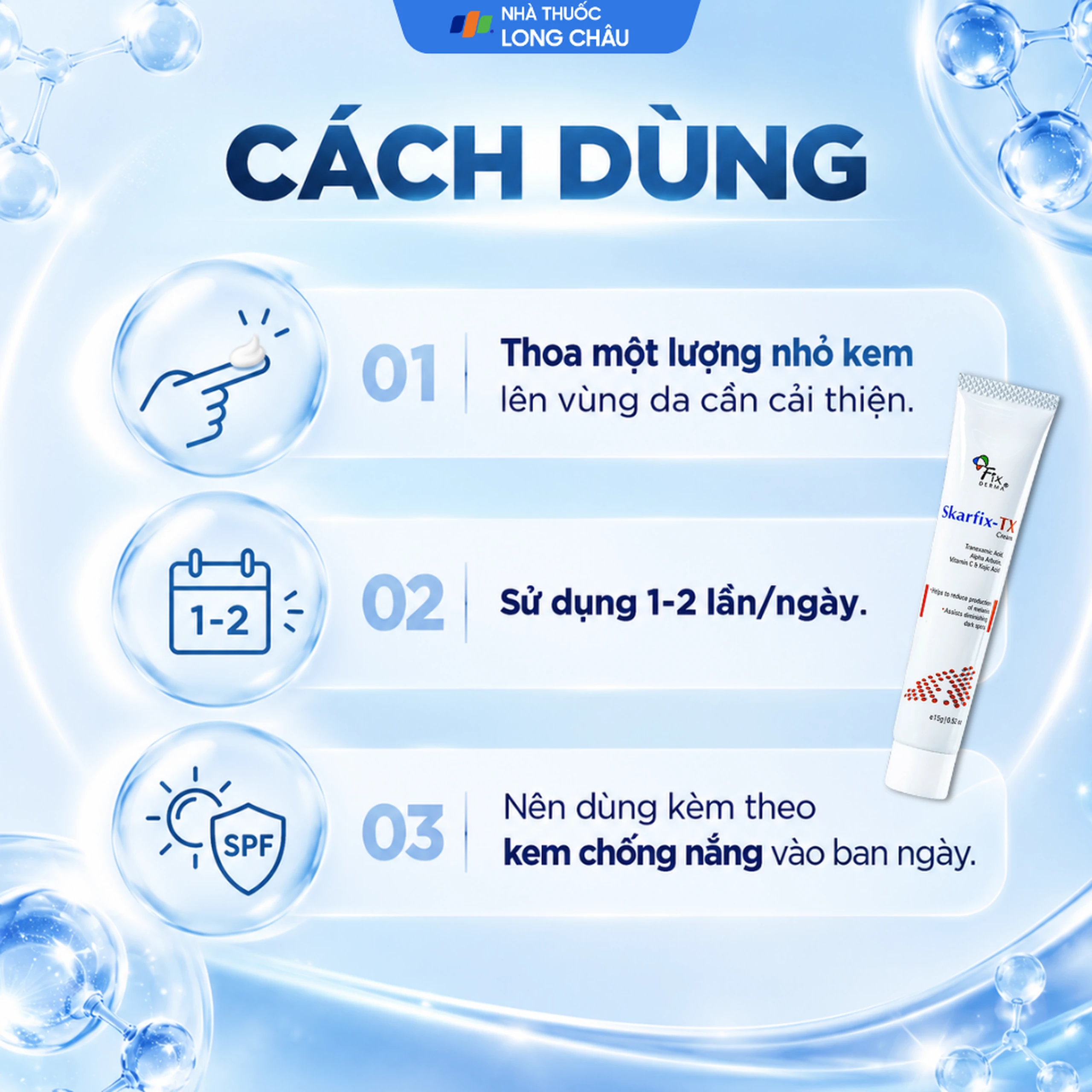 Kem bôi ngừa nám, tàn nhang Fixderma Skarfix TX cream 15g 5
