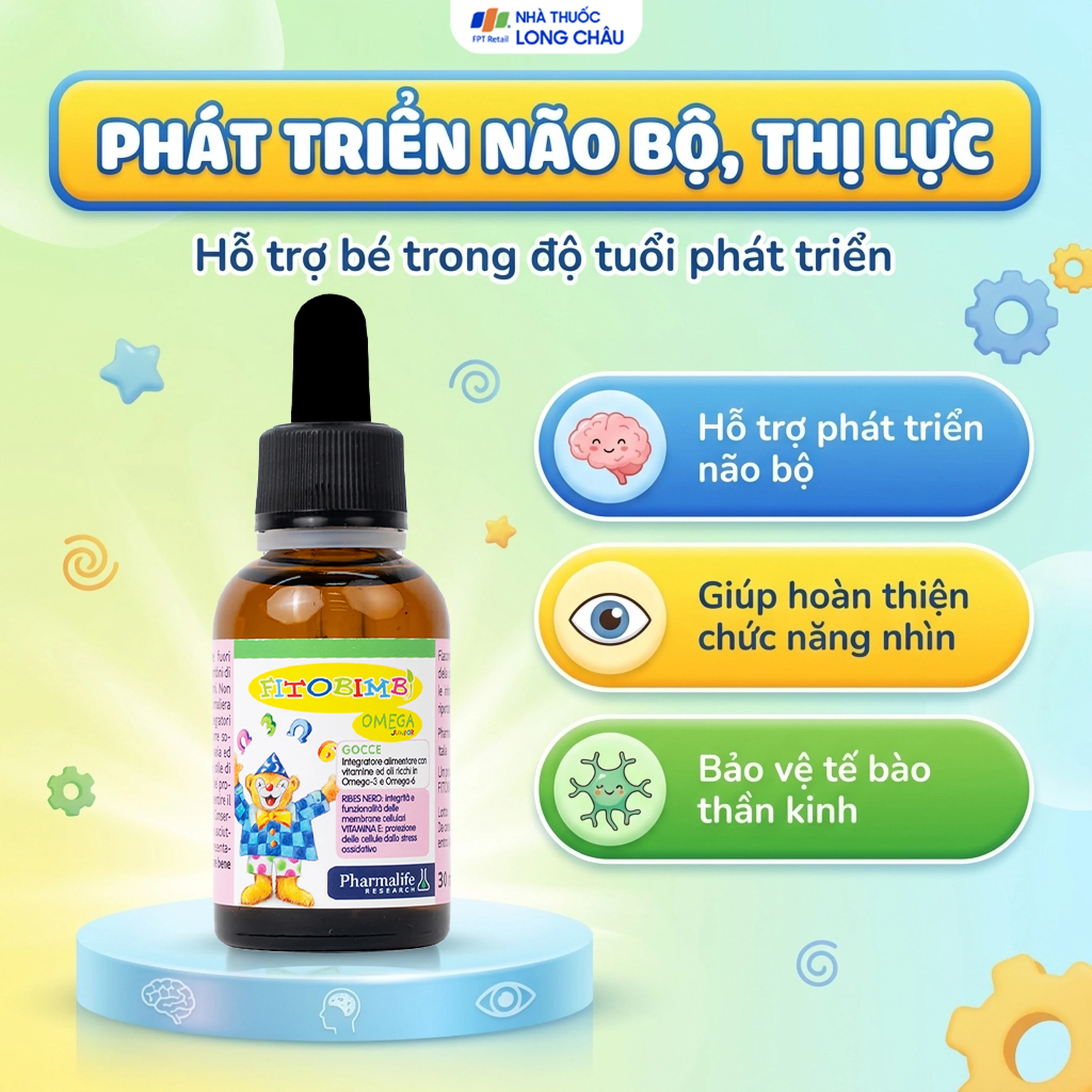 Siro hỗ trợ phát triển não của trẻ Fitobimbi Omega Junior (30ml) 3