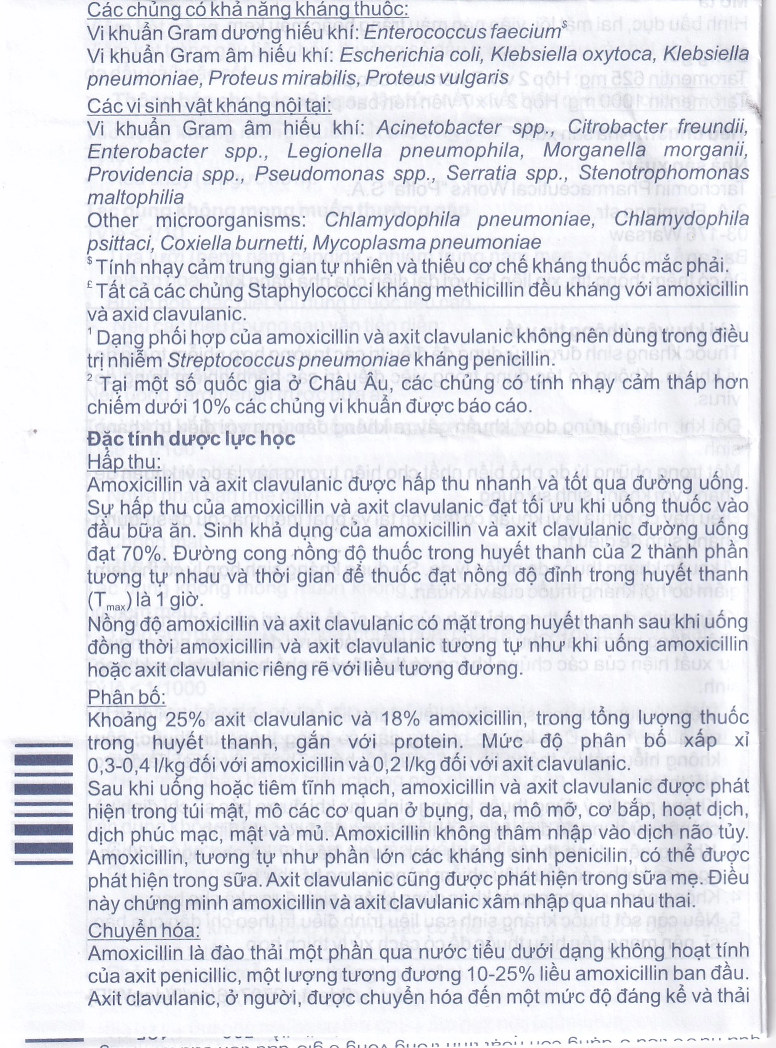 Thuốc Taromentin 1000mg Polfarmex điều trị viêm xoang cạnh mũi (2 vỉ x 7 viên)