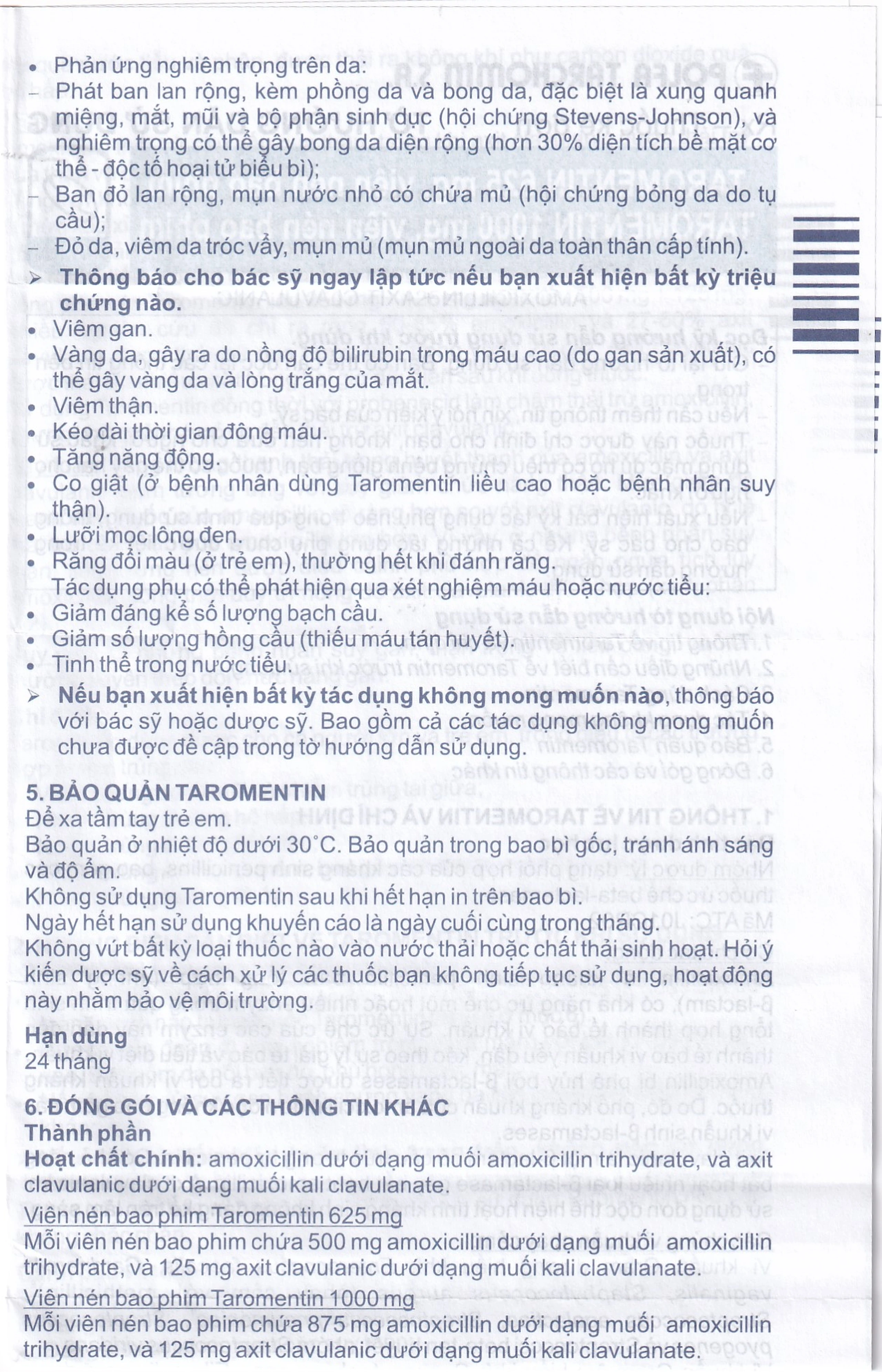Thuốc Taromentin 1000mg Polfarmex điều trị viêm xoang cạnh mũi (2 vỉ x 7 viên)