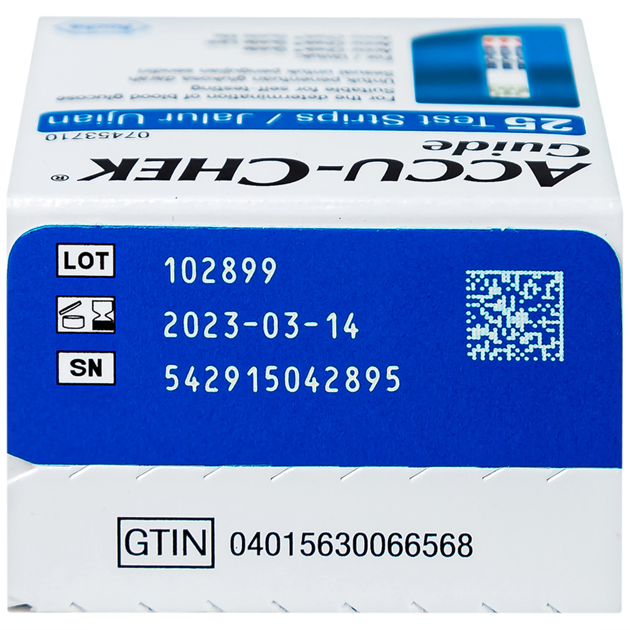 Que thử đường huyết Accu Chek Guide (25 que)