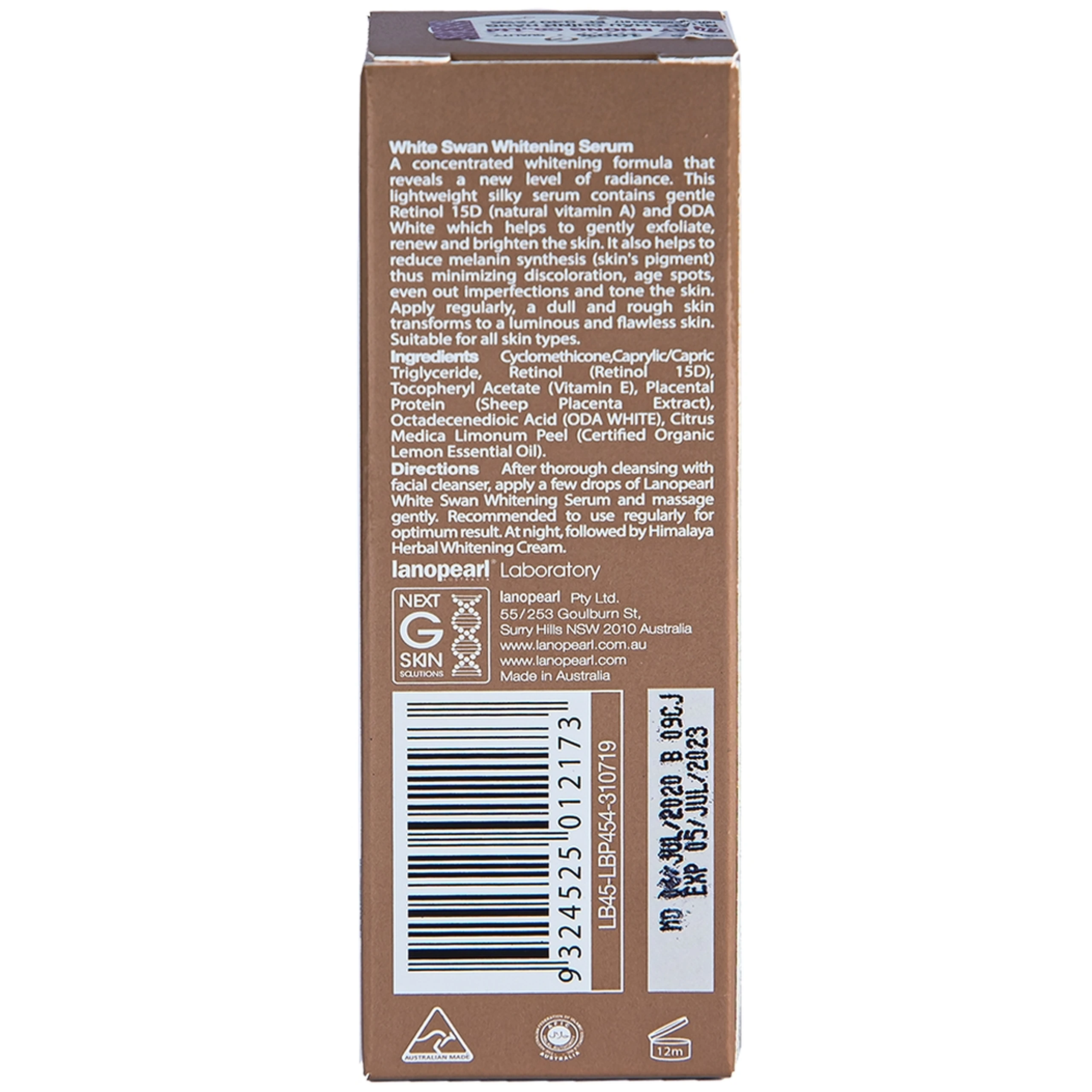 Serum Lanopearl White Swan Whitening tinh chất nhau thai cừu dưỡng trắng da trắng sáng, rạng ngời (25ml)