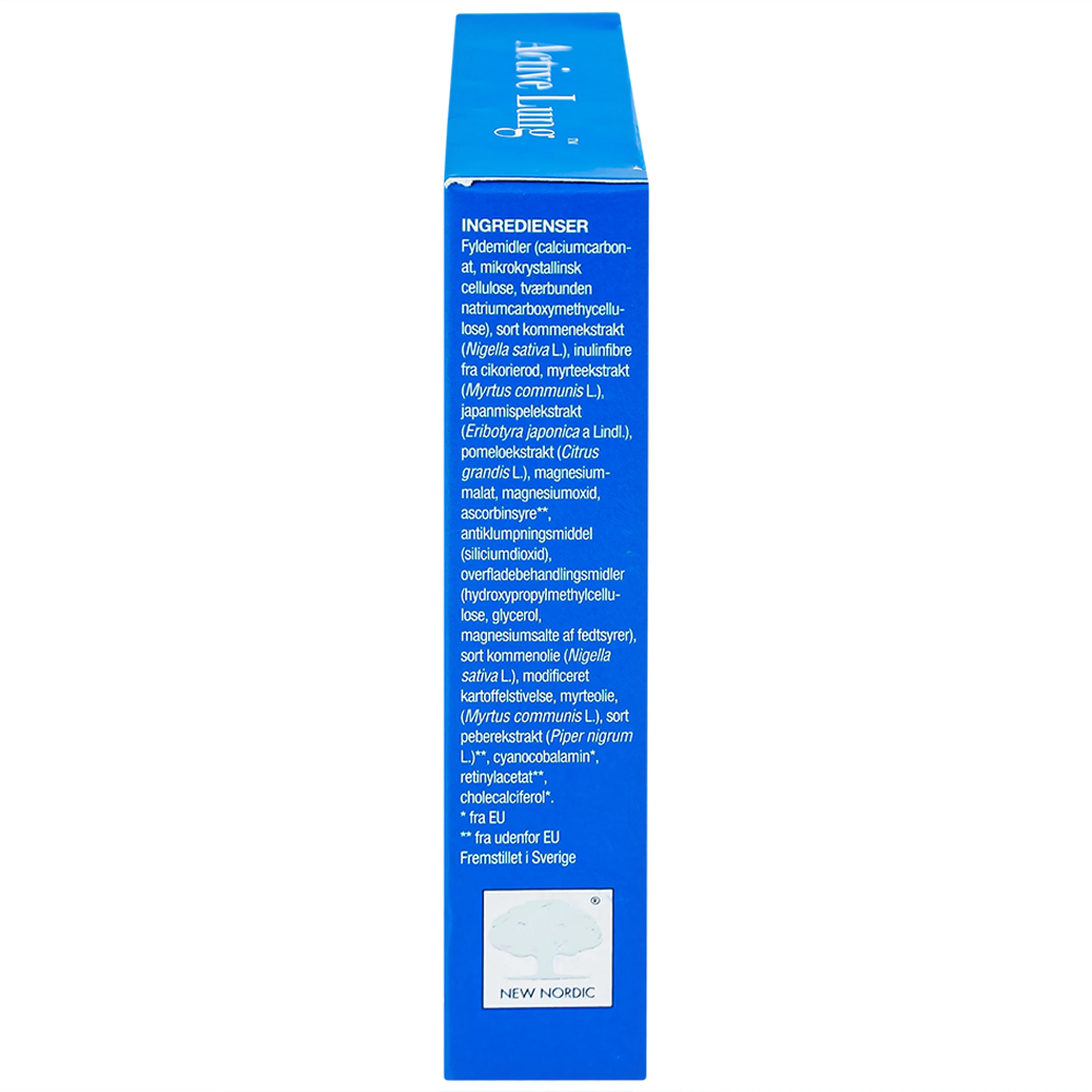 Viên uống hỗ trợ thông khí phổi, giảm viêm phế quản, hen suyễn Active Lung New Nordic (2 vỉ x 15 viên)