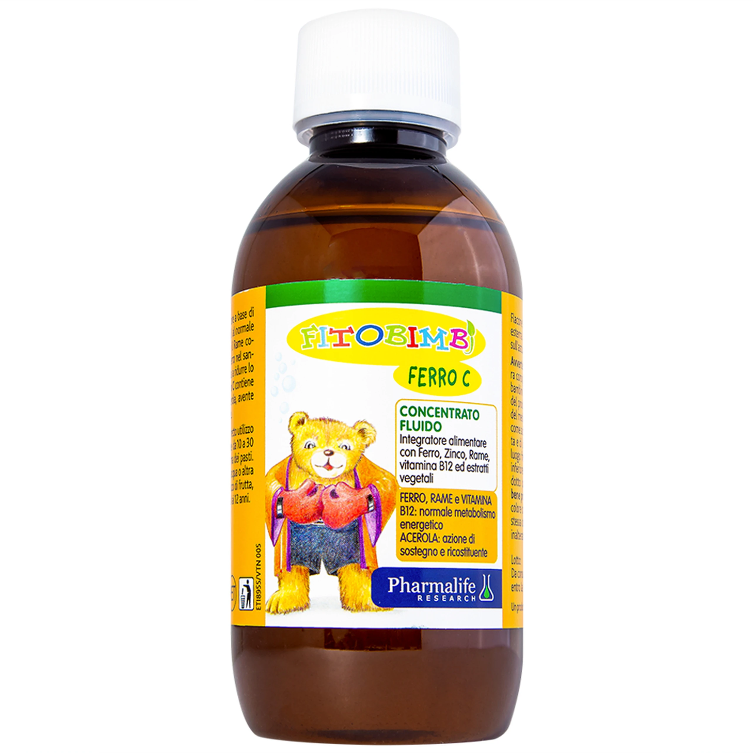 Siro hỗ trợ giảm nguy cơ thiếu máu do thiếu sắt Fitobimbi Ferro C (200ml)