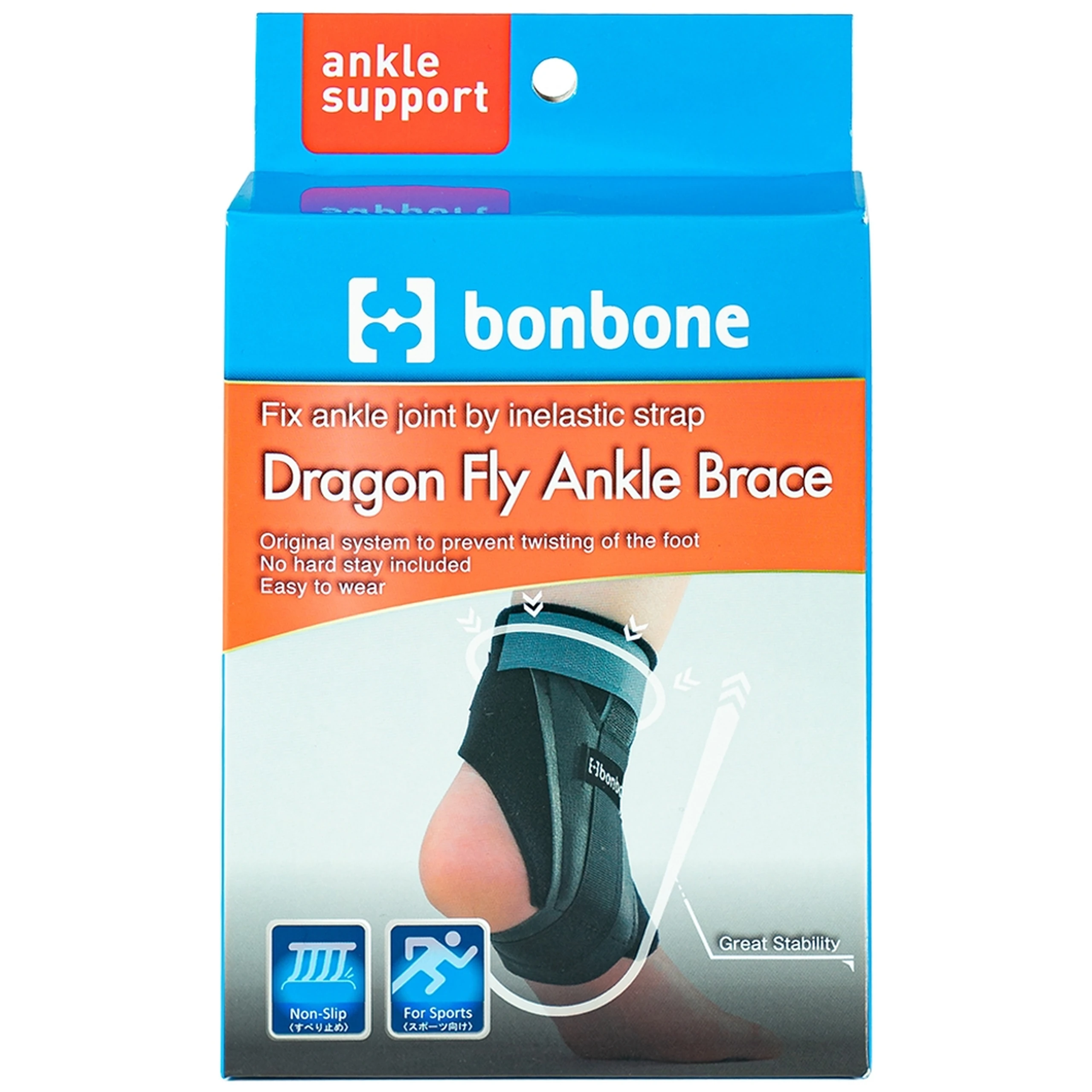 Đai nẹp mắt cá chân phải Bonbone size M Dragon Fly Ankle Barce