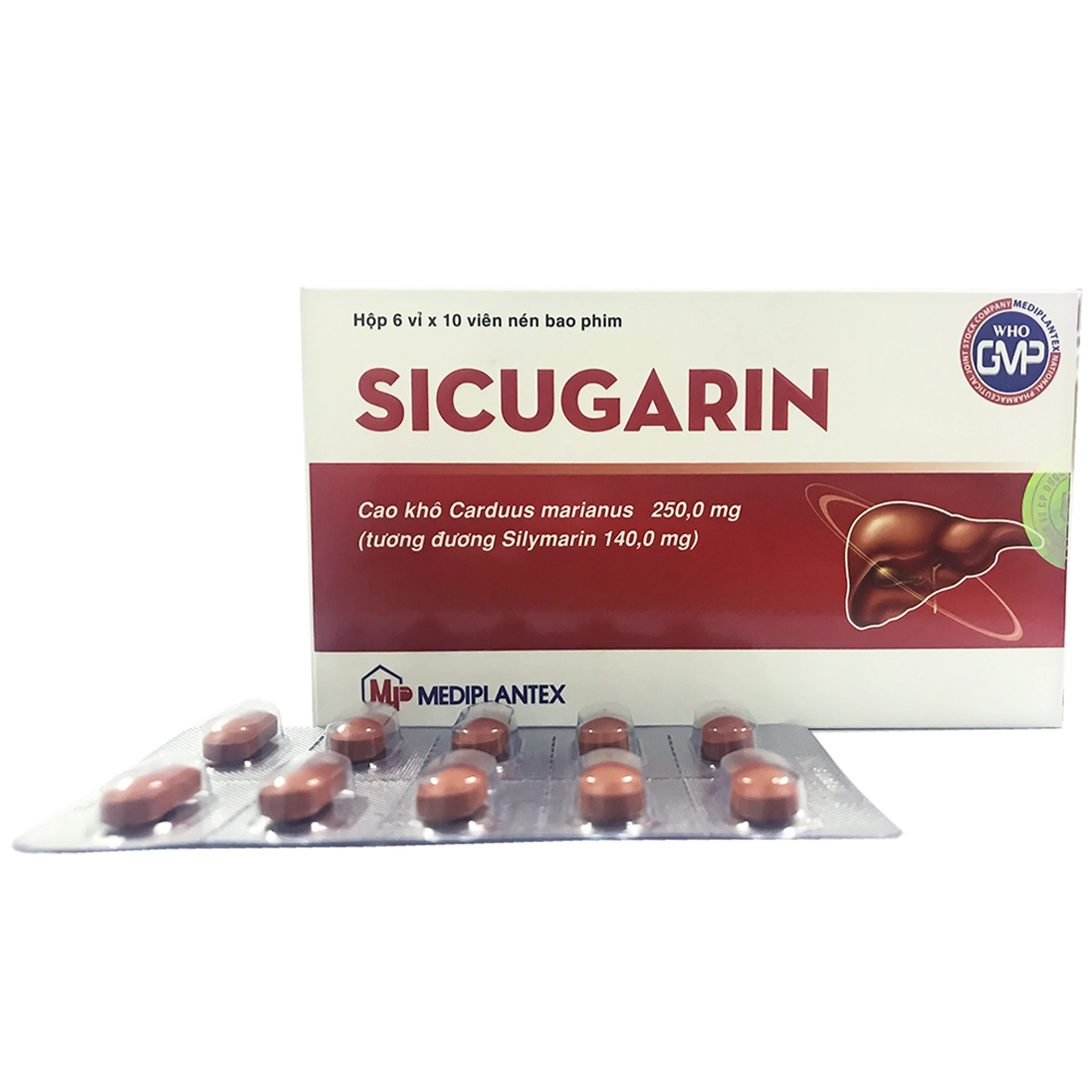 Thuốc Sicugarin Mediplantex điều trị viêm gan do virus (6 vỉ x 10 viên) 1