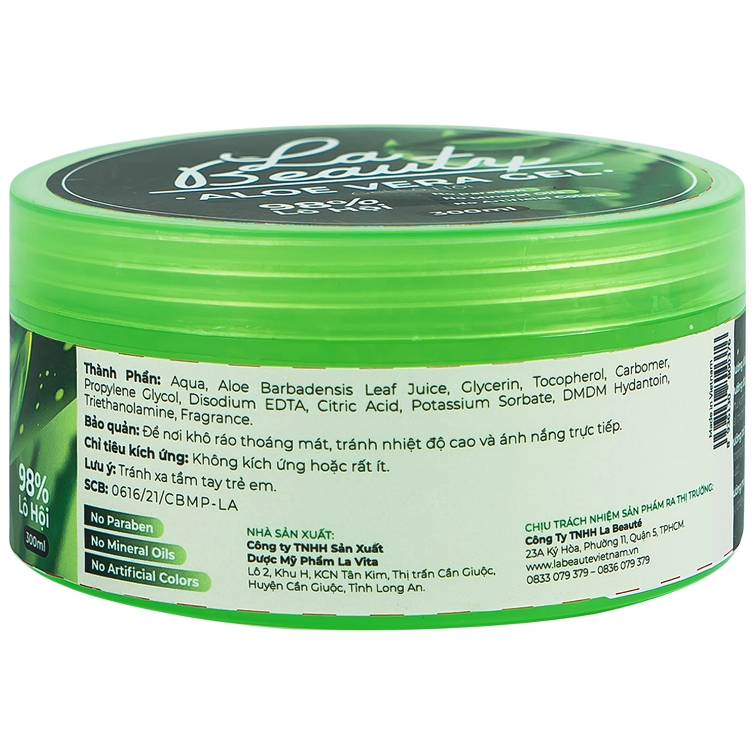 Gel lô hội La Beauty dưỡng ẩm, làm dịu da (300ml)