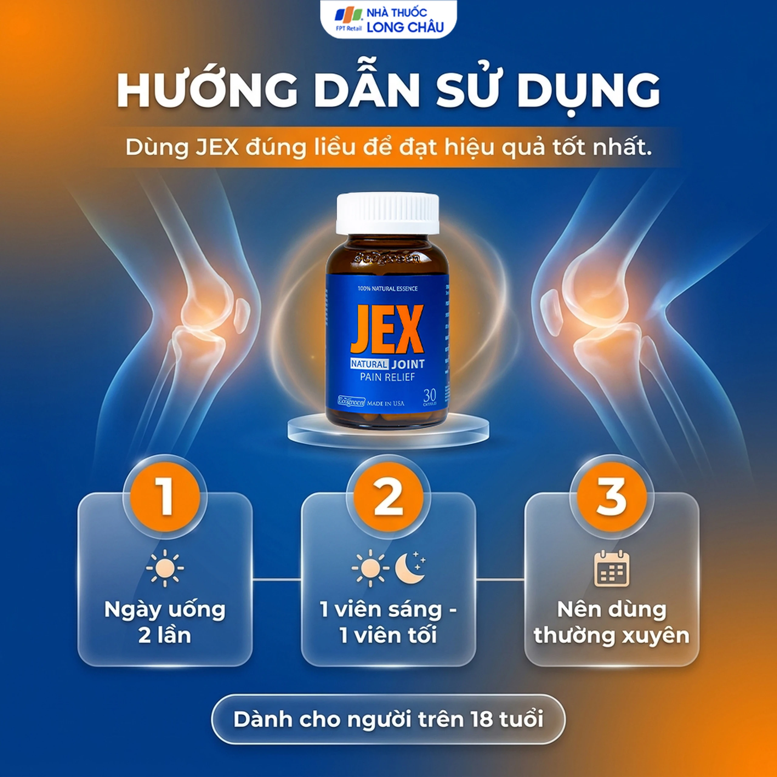 Viên hỗ trợ giảm đau trong thoái hoá khớp viêm khớp Ecogreen Jex Natural (30 viên) 5