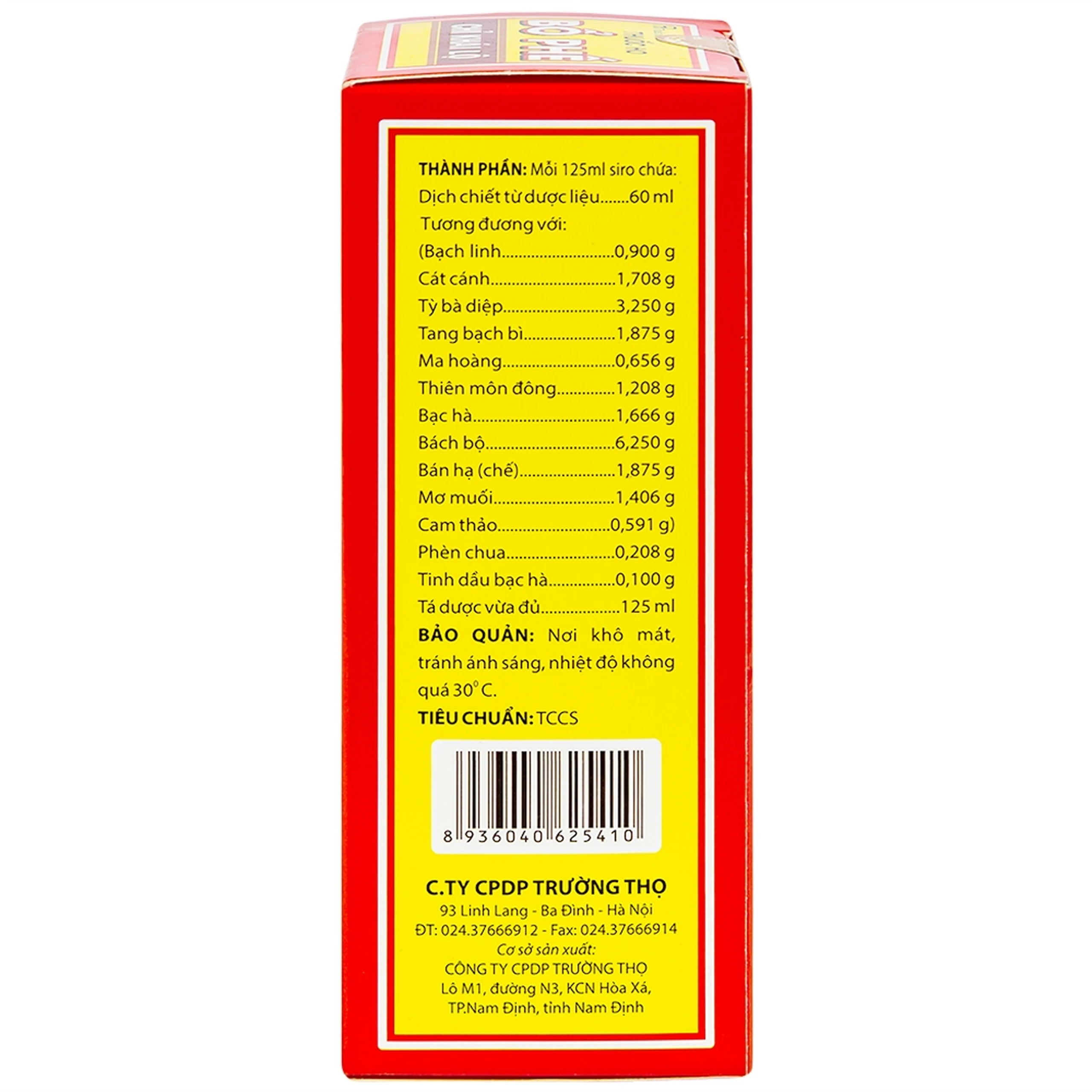 Thuốc ho Bổ Phế Chỉ Khái Lộ chữa ho tiêu đờm, chuyên trị ho cảm, ho gió, ho khan (125ml)