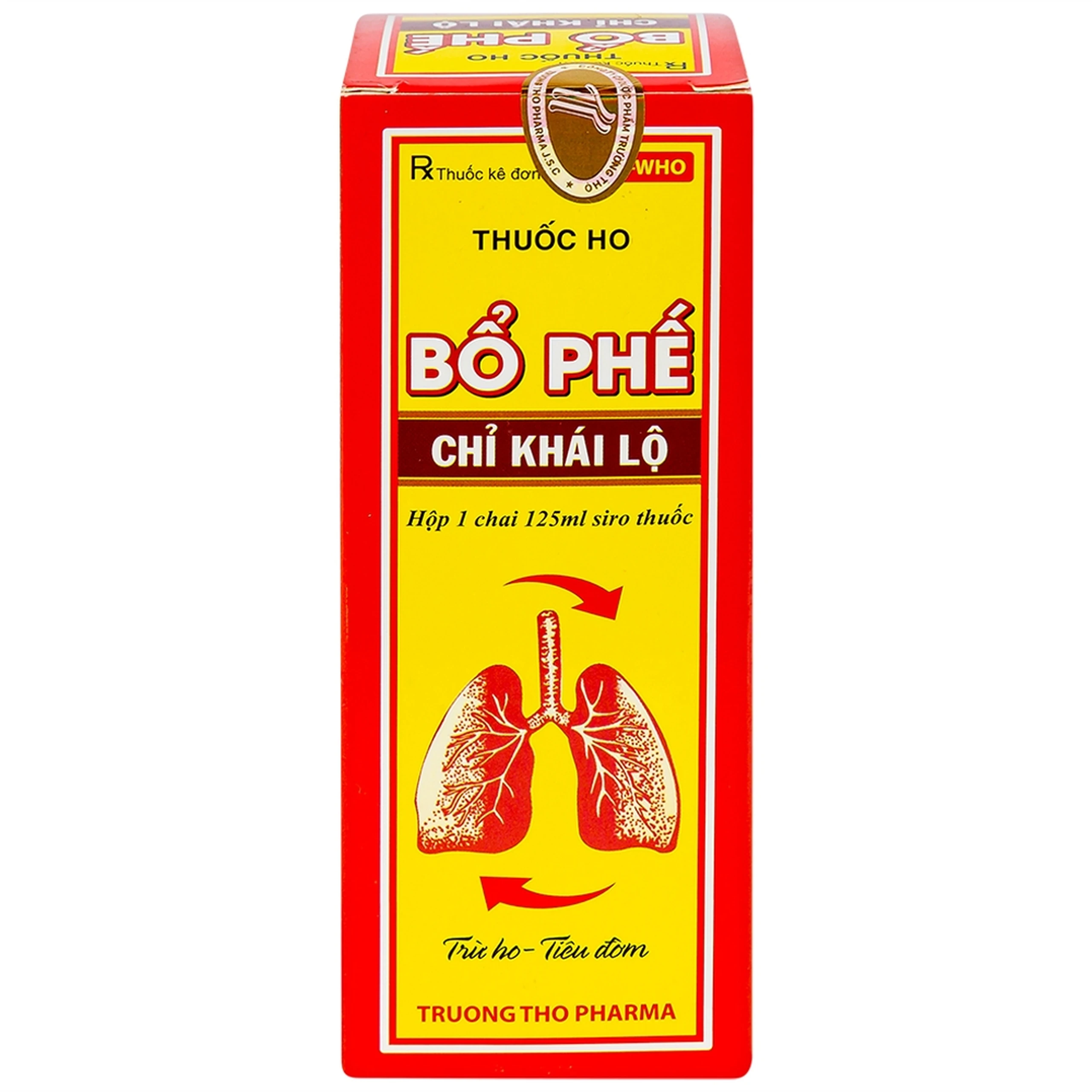 Thuốc ho Bổ Phế Chỉ Khái Lộ chữa ho tiêu đờm, chuyên trị ho cảm, ho gió, ho khan (125ml)