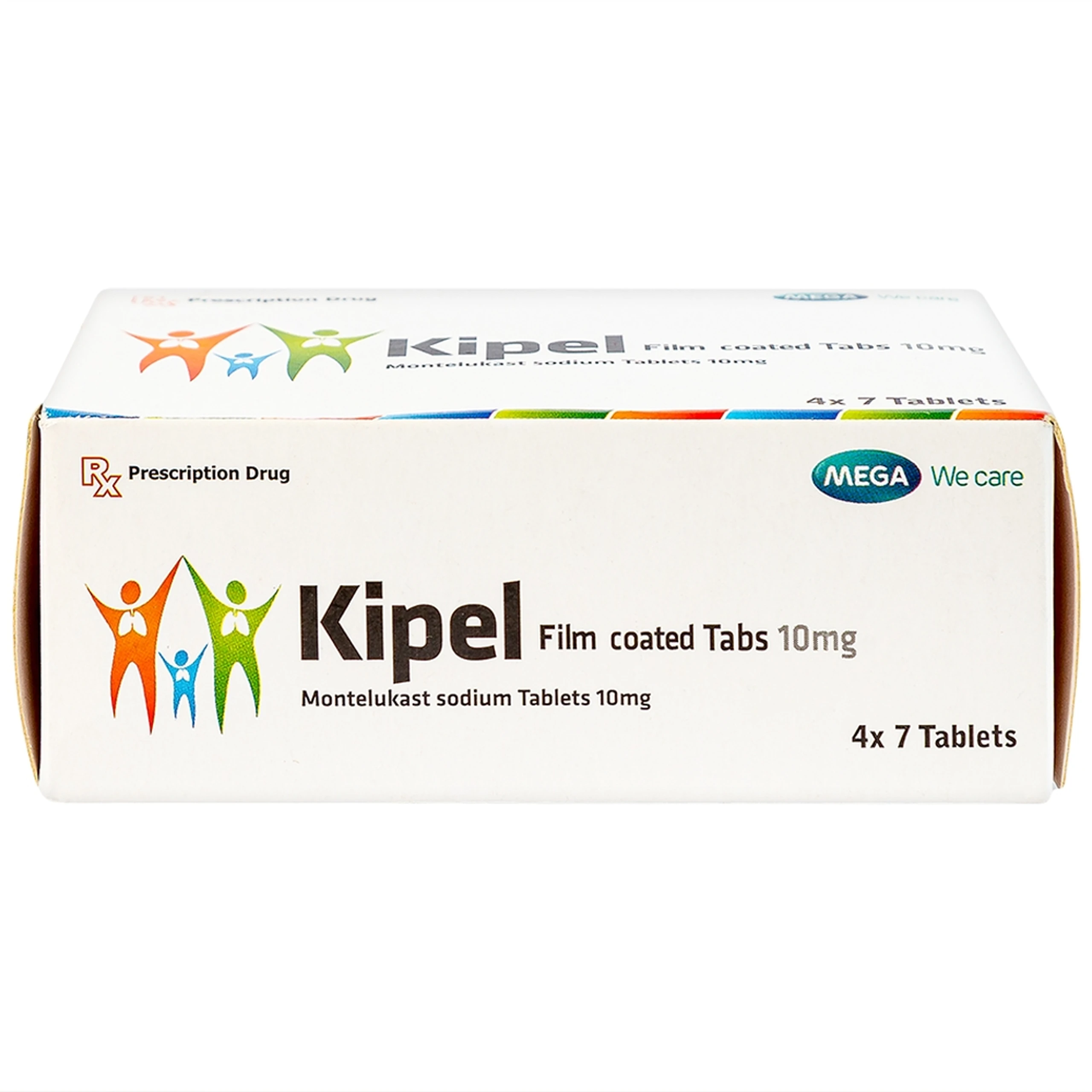 Viên nén Kipel 10mg MEGA We care phòng và điều trị hen phế quản, co thắt phế quản (4 vỉ x 7 viên)