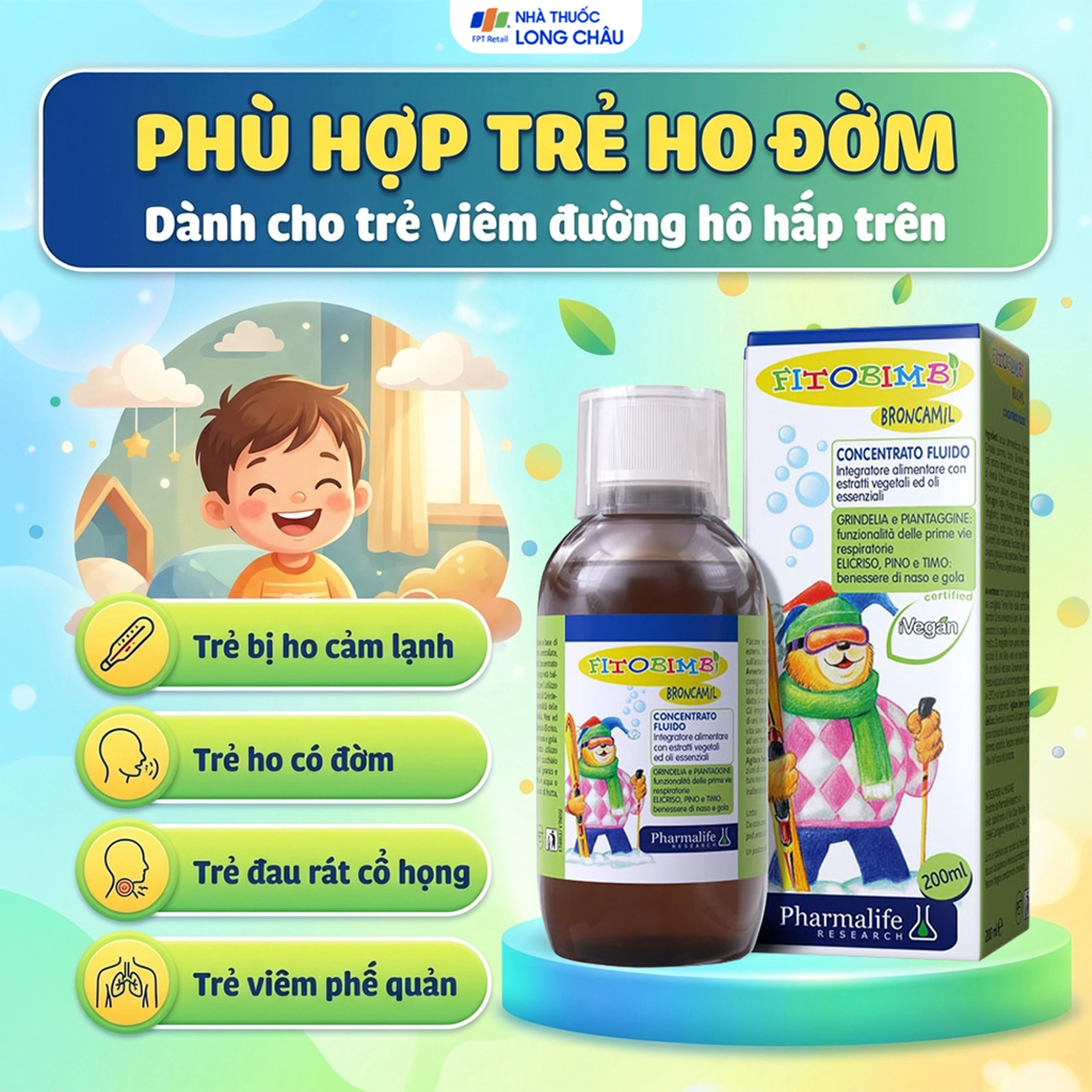 Siro hỗ trợ giảm ho, giảm đờm Fitobimbi Broncamil (200ml) 4