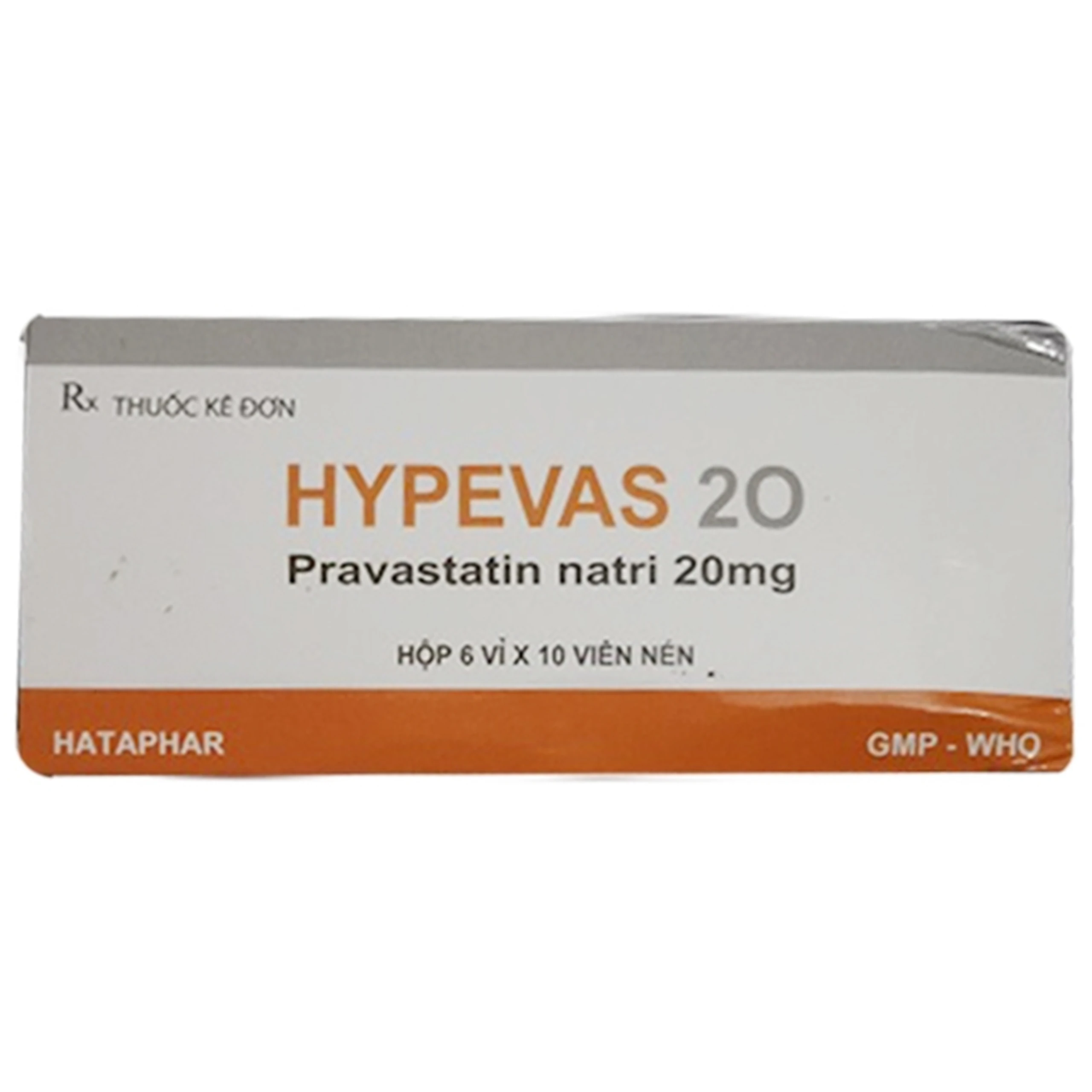 Thuốc Hypevas 20mg Hà Tây điều trị tăng cholesterol máu (6 vỉ x 10 viên) 1