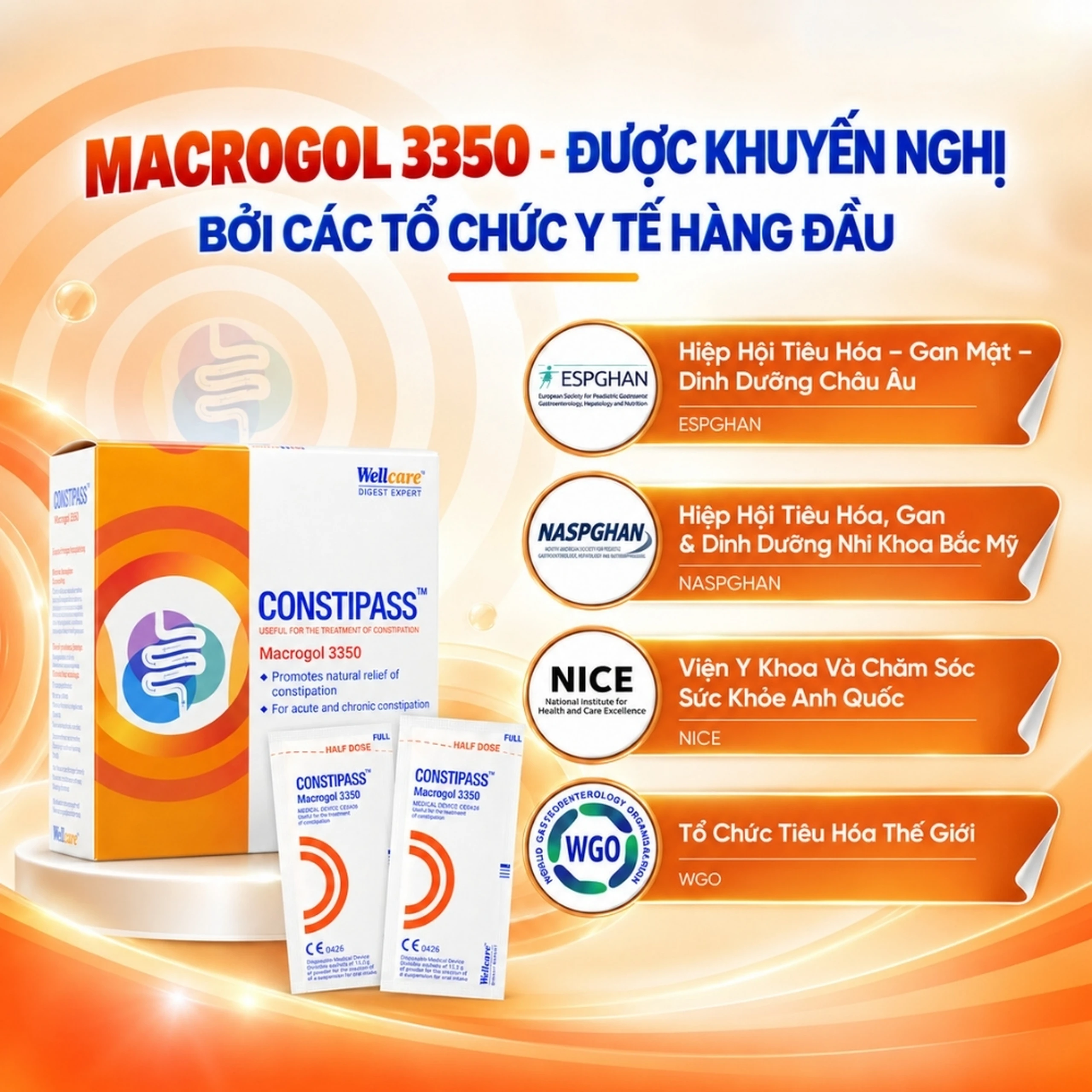Bột nhuận tràng Constipass Wellcare (20 gói x 6.65g) cải thiện tình trạng táo bón cho người lớn và trẻ em 7