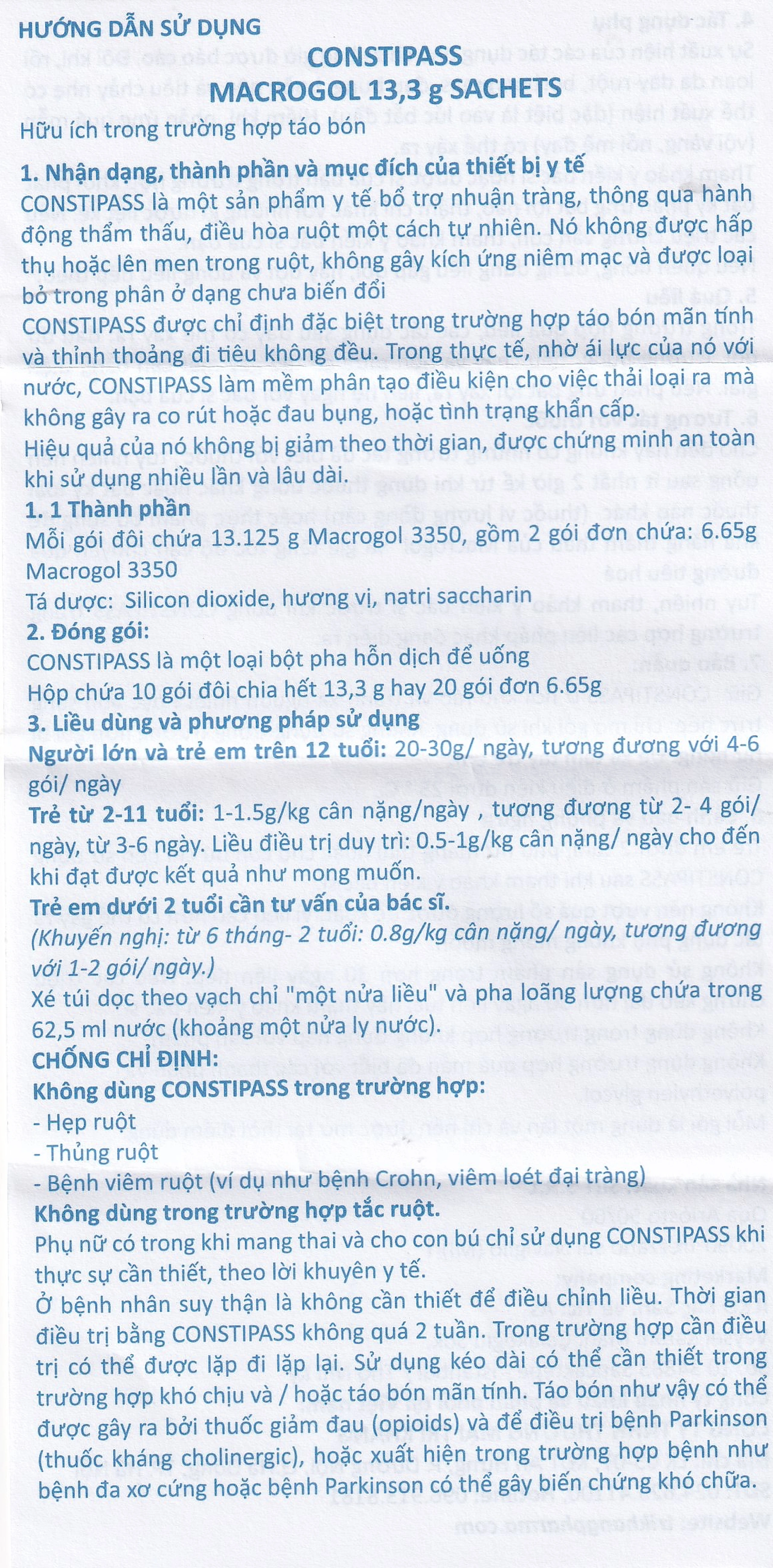 Bột nhuận tràng Constipass Wellcare (20 gói x 6.65g) cải thiện tình trạng táo bón cho người lớn và trẻ em