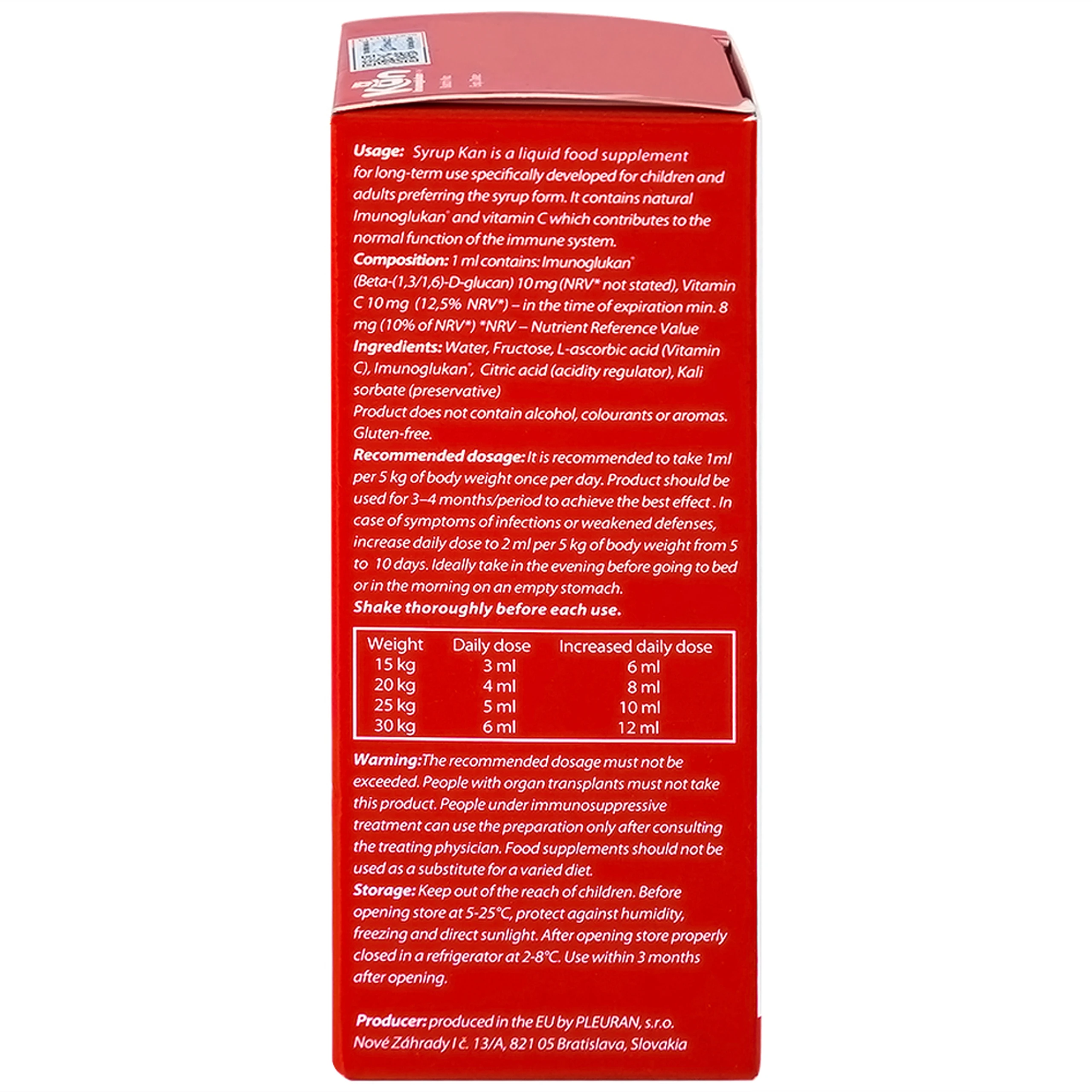 Siro hỗ trợ tăng cường sức đề kháng ở trẻ Syrup Kan (120ml)