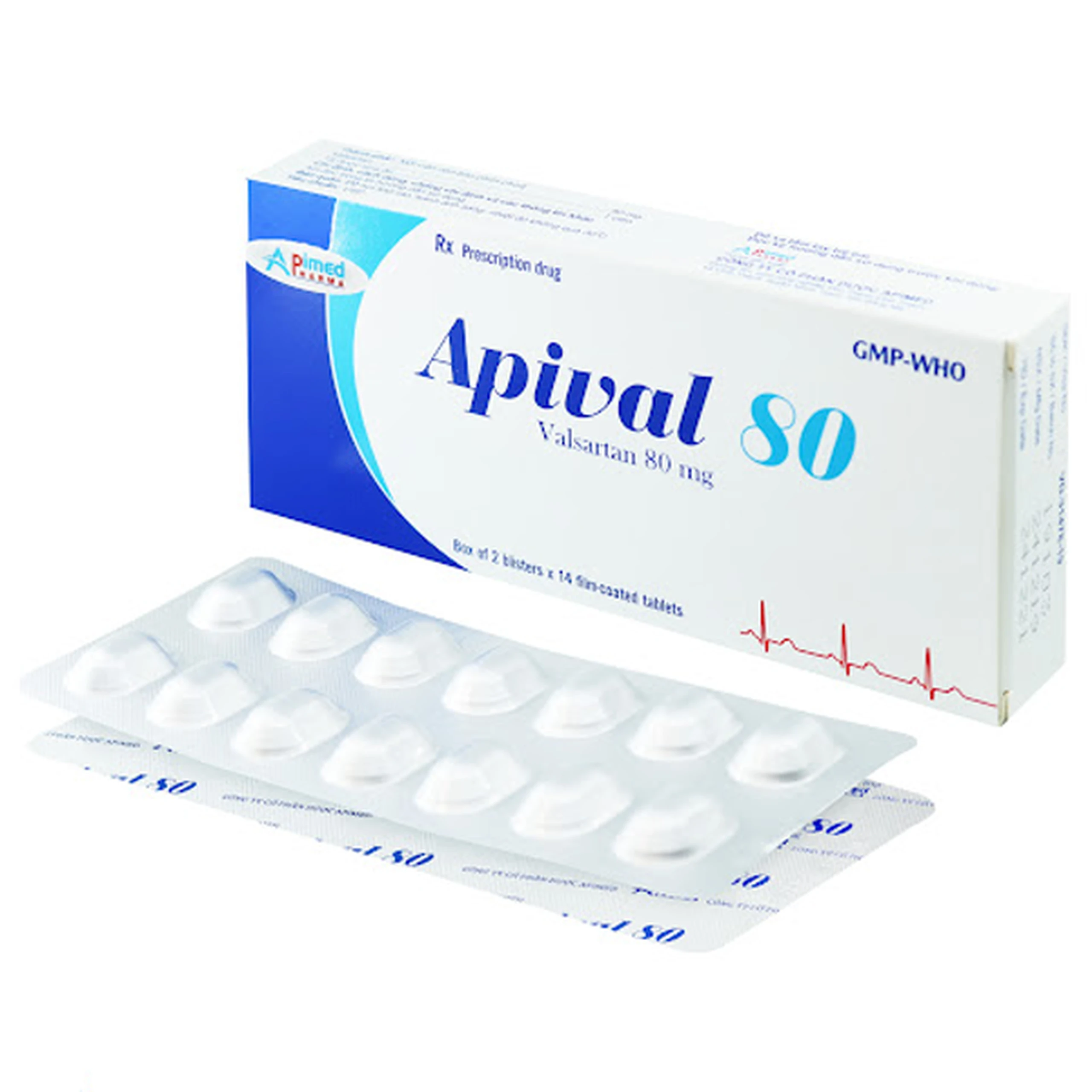 Thuốc Apival 80 Apimed điều trị tăng huyết áp (2 vỉ x 14 viên) 1