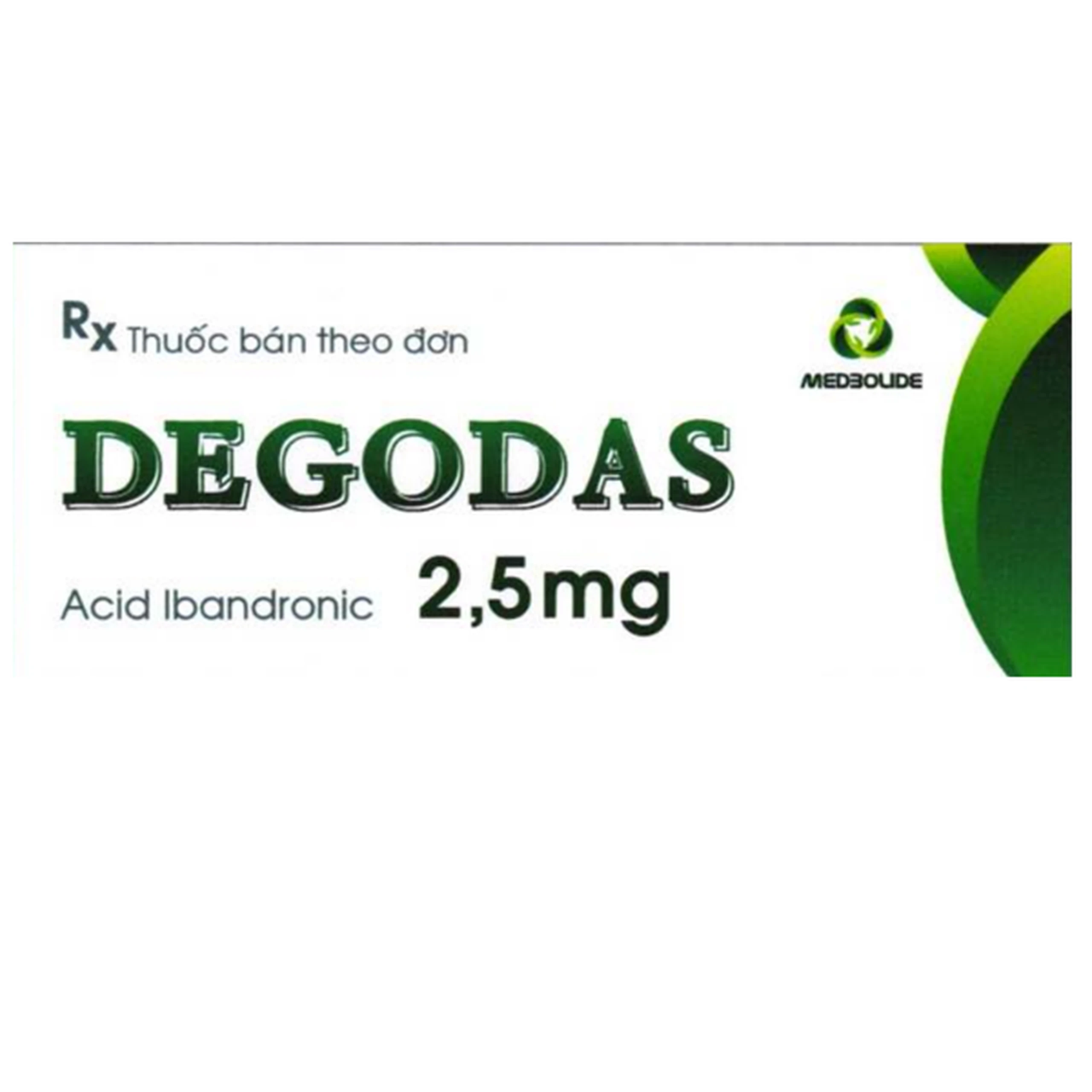 Thuốc Degodas 2,5mg Medisun điều trị và phòng ngừa bệnh loãng xương (3 vỉ x 10 viên) 1