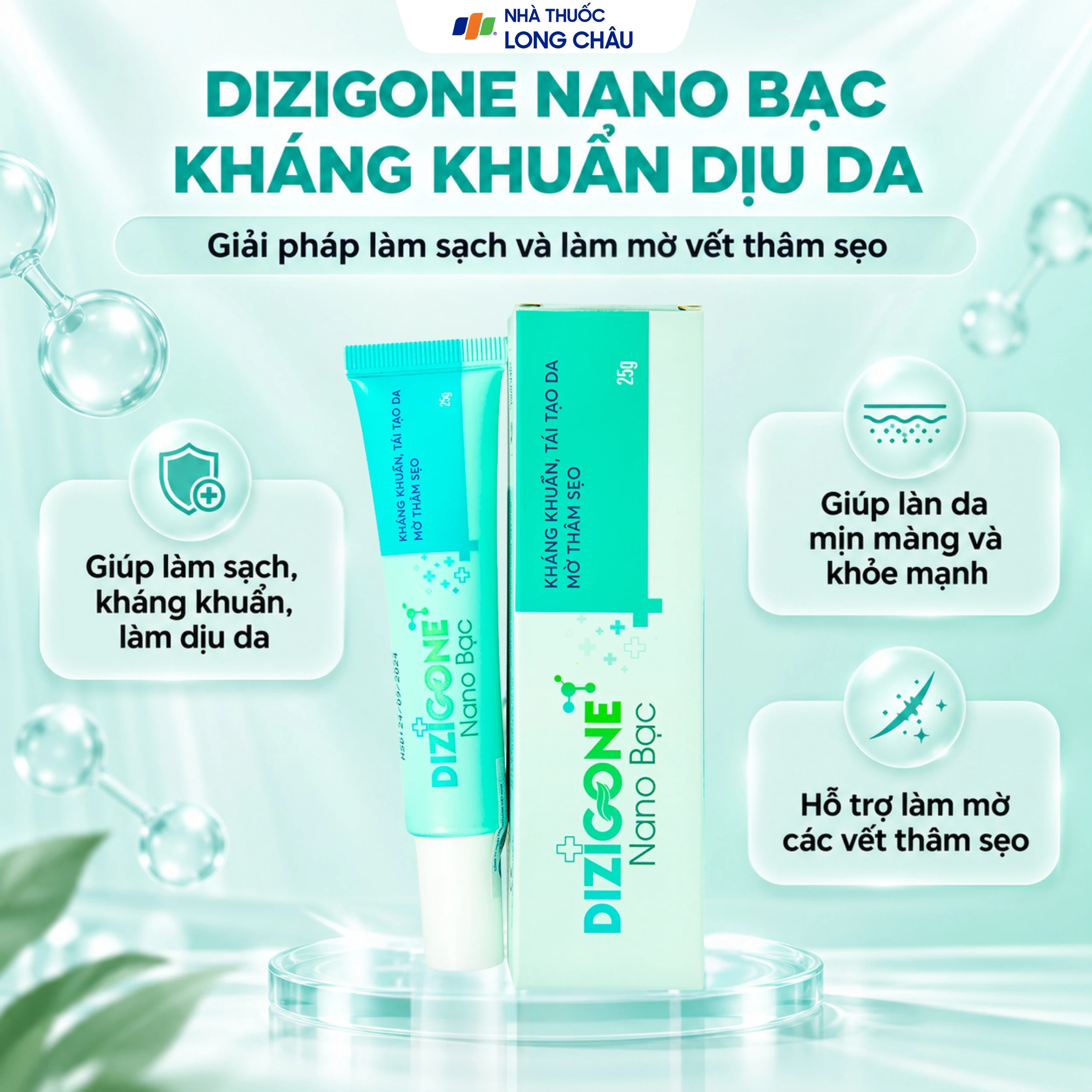 Kem bôi phục hồi da Dizigone nano bạc Terrapharm 25g 2