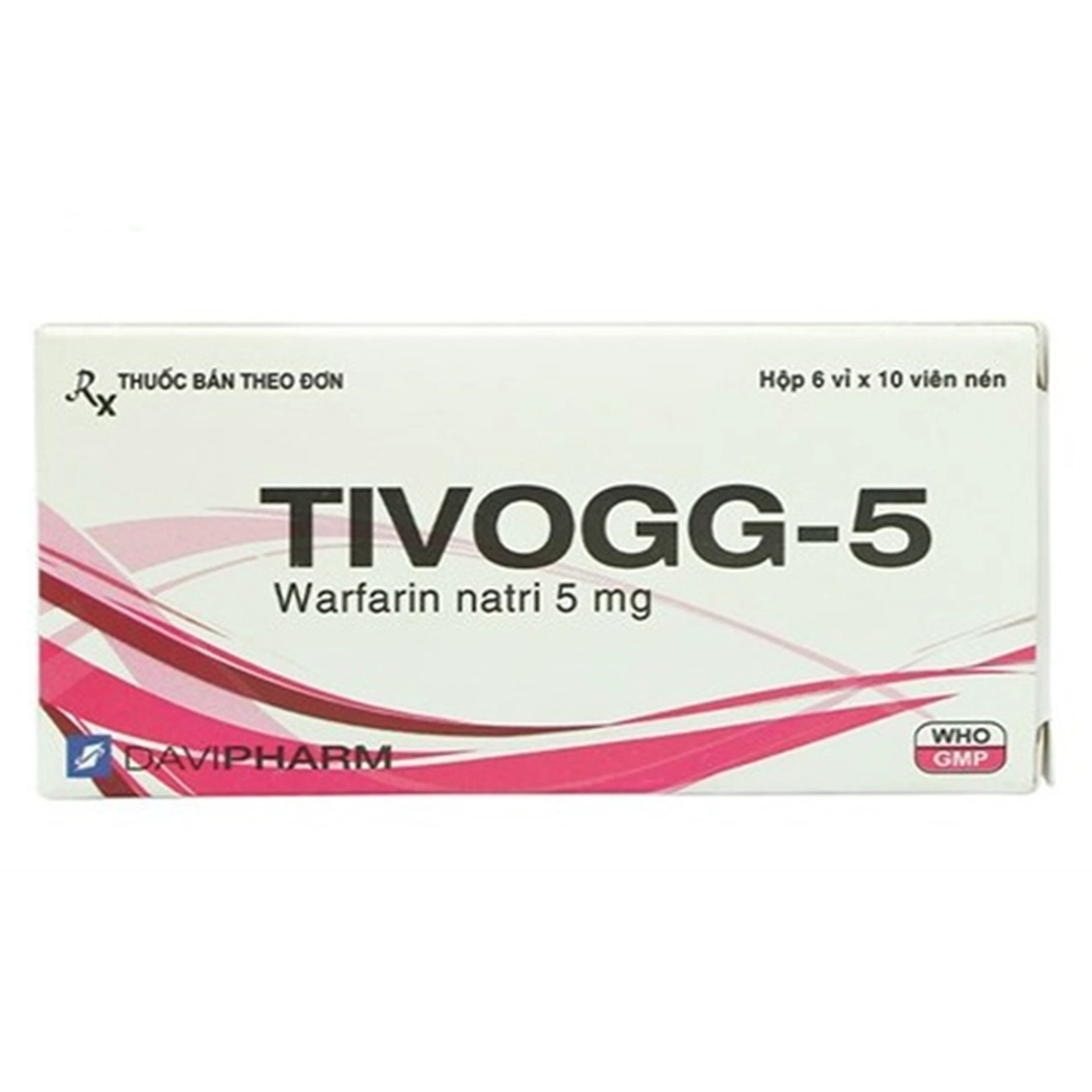Thuốc Tivogg 5 DAVI điều trị dự phòng tắc mạch (6 vỉ x 10 viên) 1