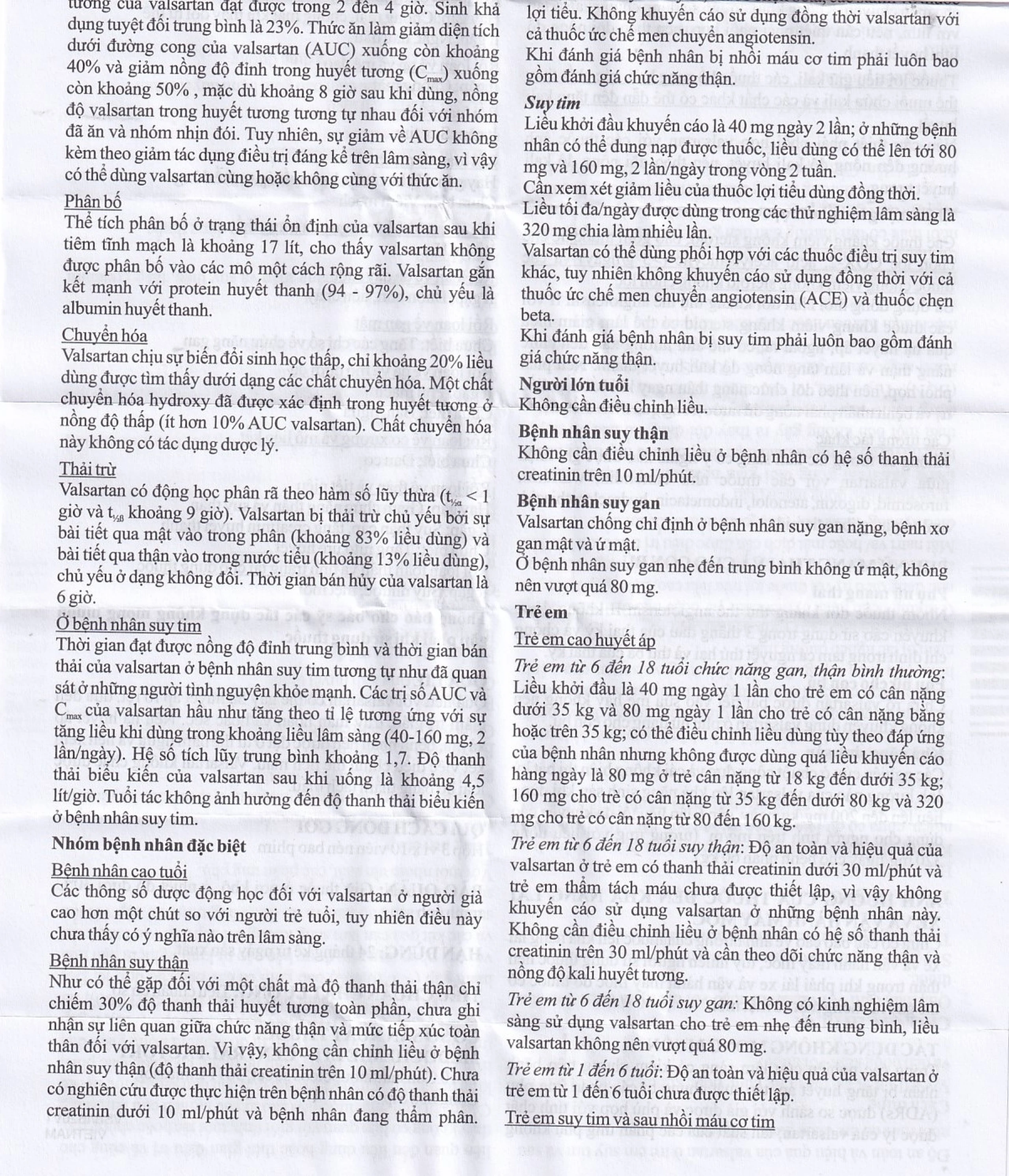 Thuốc Vasblock 80mg Medochemie điều trị tăng huyết áp, suy tim (3 vỉ x 10 viên)