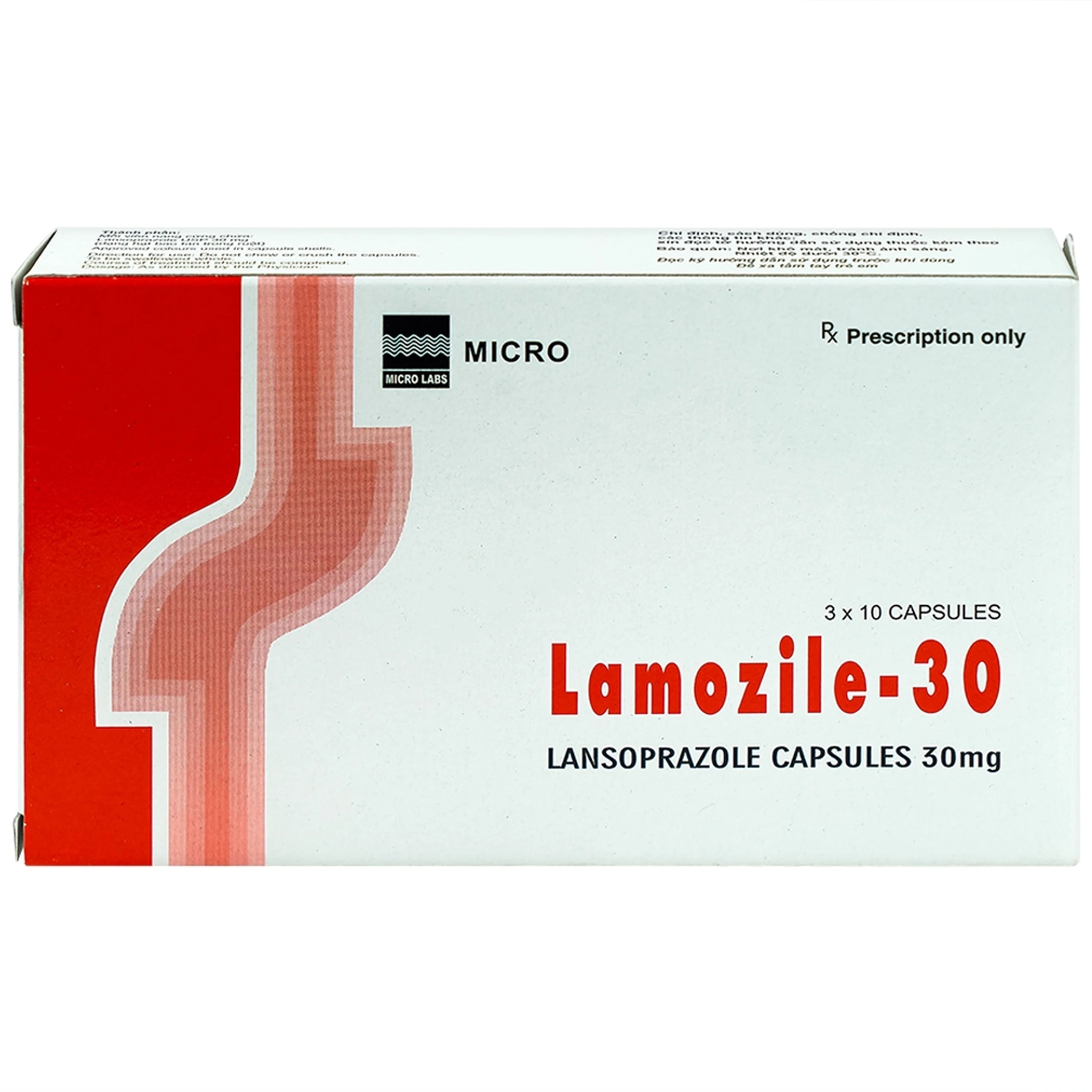 Viên nang cứng Lamozile 30 Micro điều trị loét tá tràng, loét dạ dày, viêm thực quản (3 vỉ x 10 viên)  7