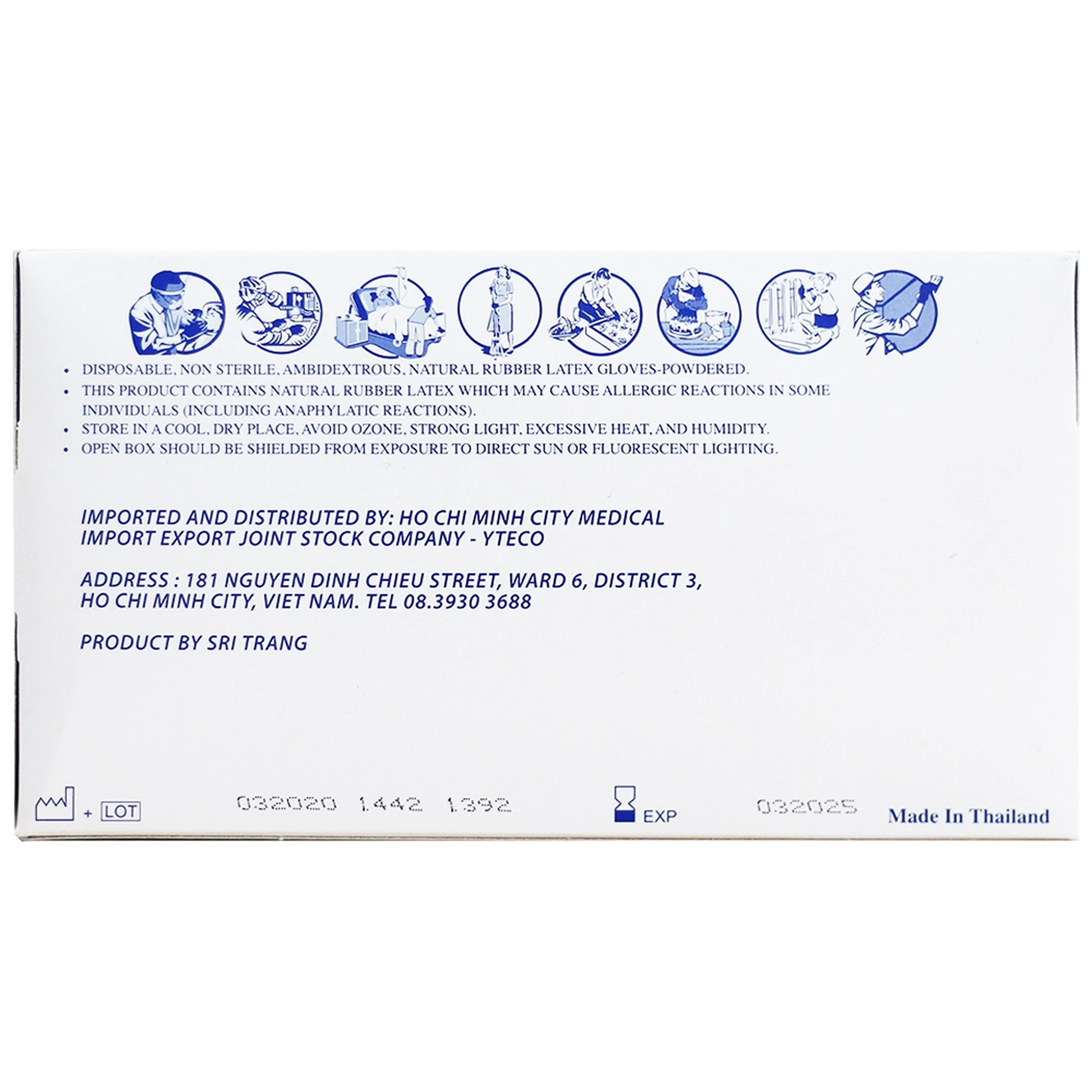 Găng tay y tế có bột Super Care size M (100 cái) Latex Powdered Examination