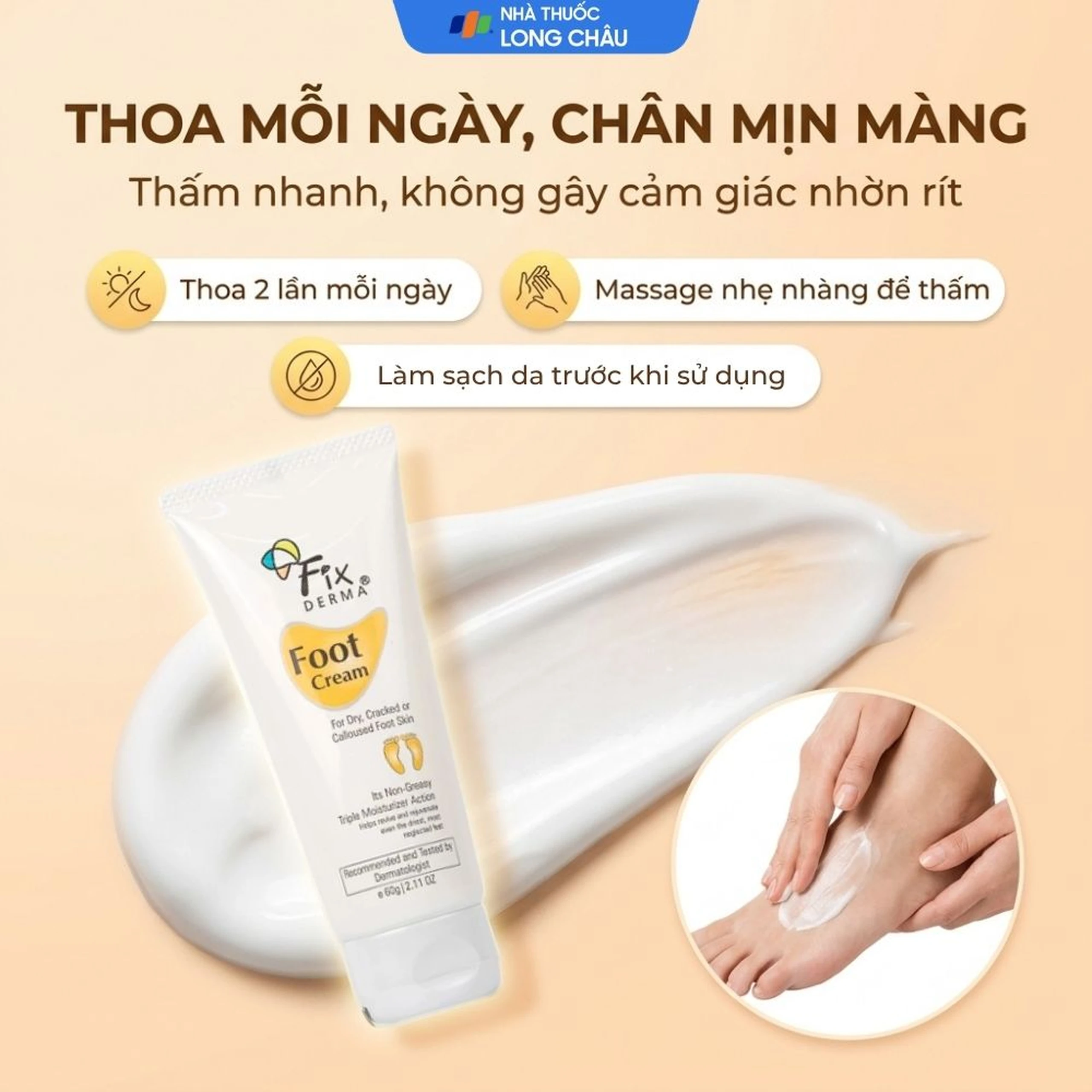 Kem bôi làm mềm gót chân Fixderma Foot Cream 60g 5
