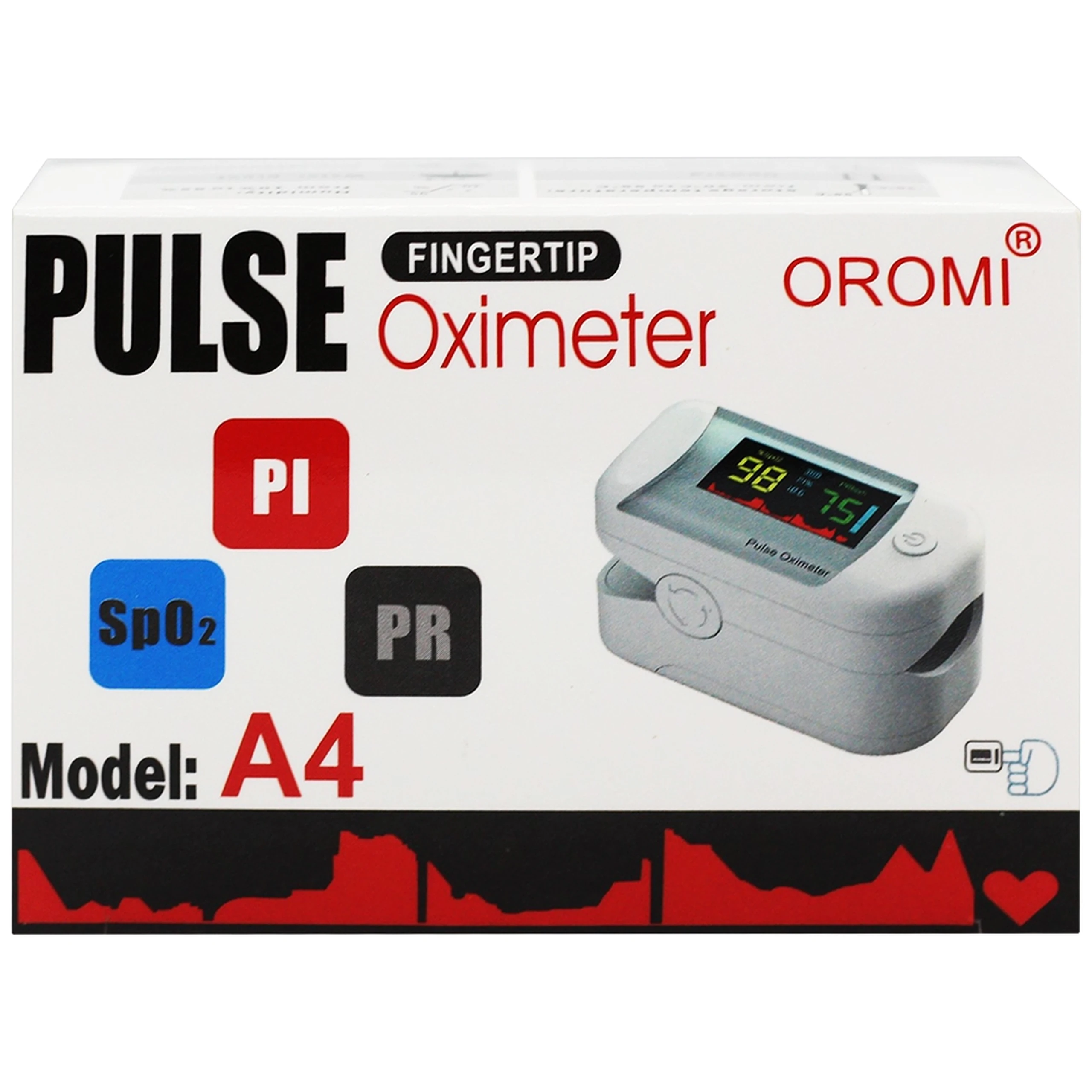 Máy đo nồng độ oxy trong máu SPO2 Fingertip Pulse Oximeter Oromi A4