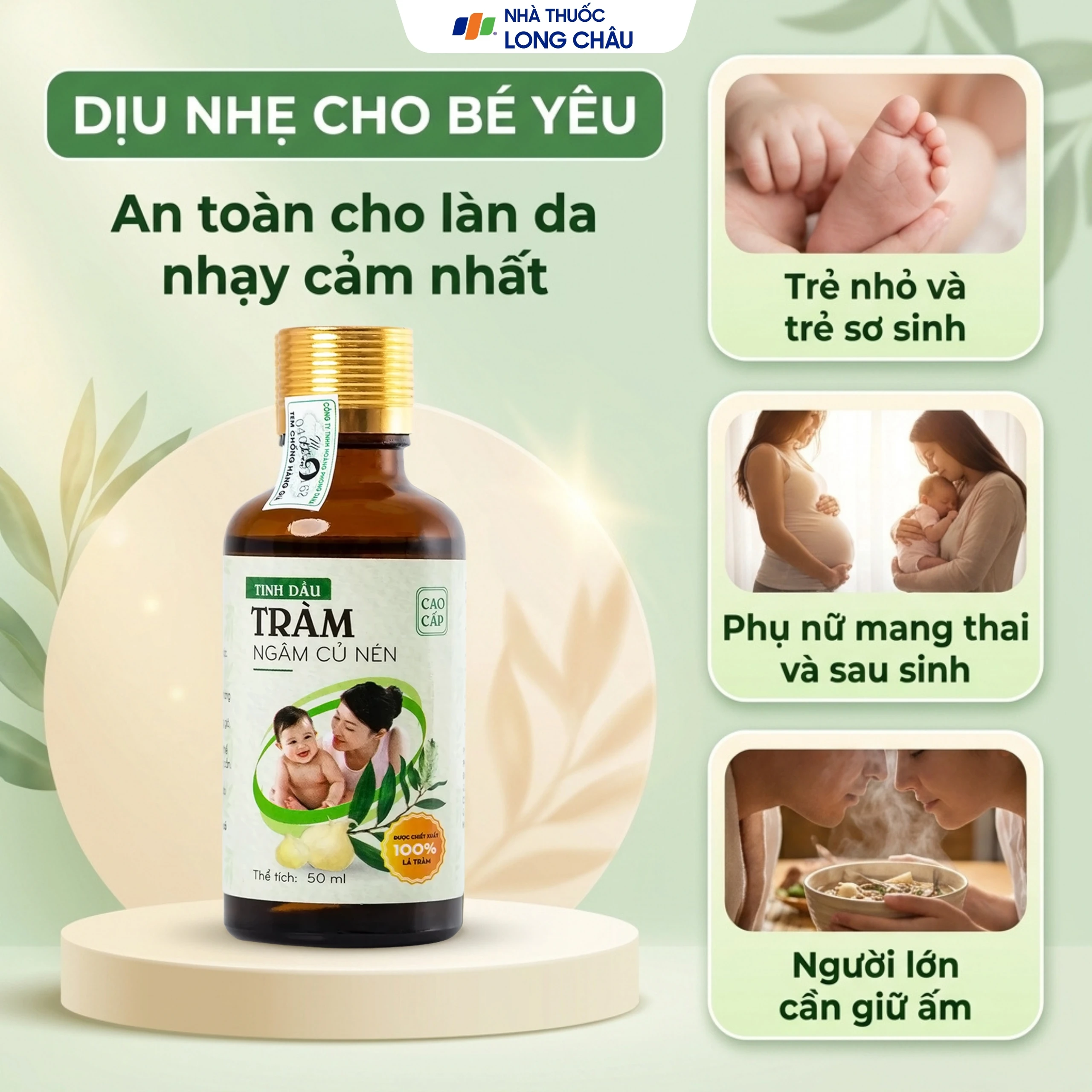 Tinh dầu tràm ngâm củ nén Mệ Đoan giúp xoa bóp, giảm đau (50ml) 4