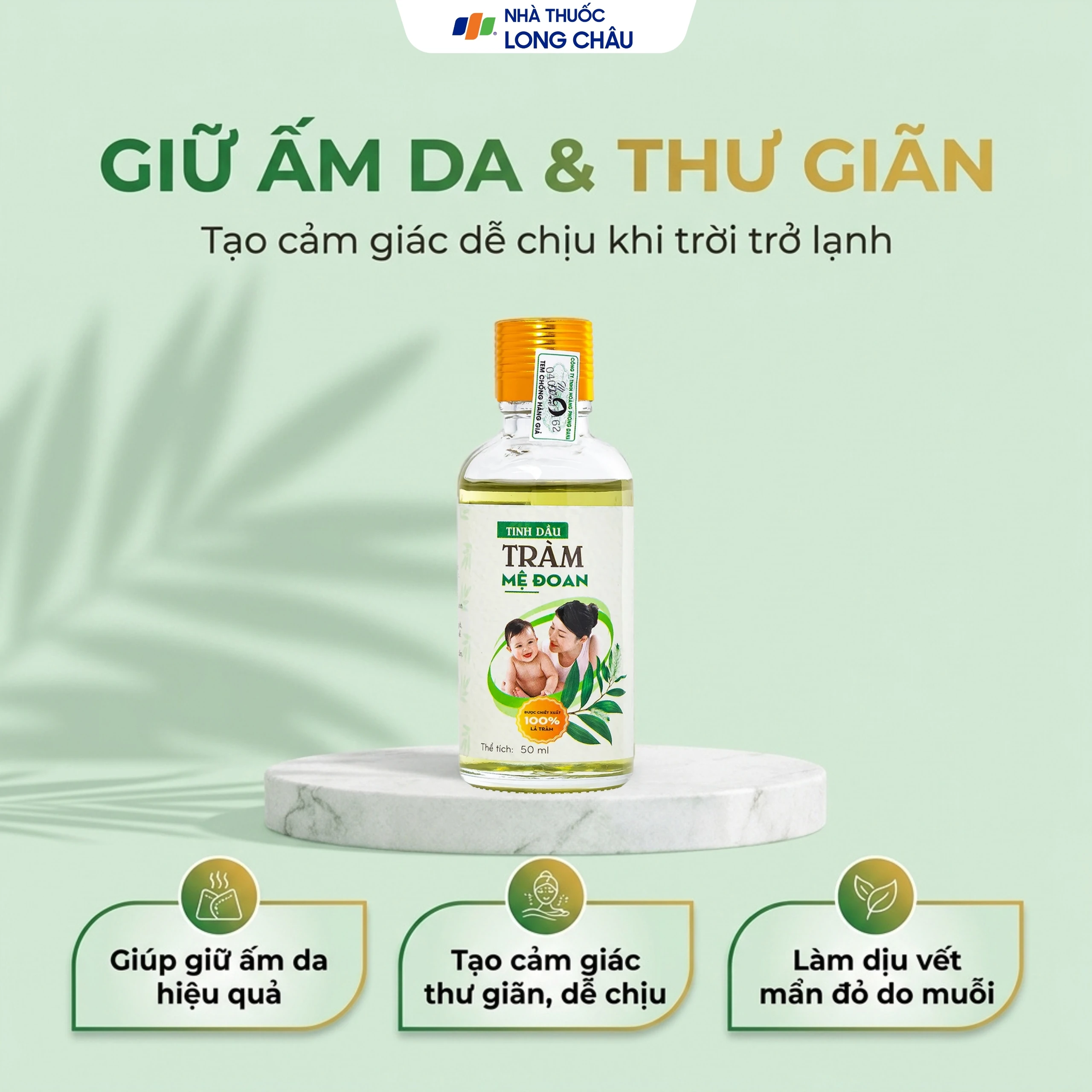 Tinh dầu tràm Mệ Đoan giúp giữ ấm, giảm triệu chứng ho, sổ mũi (50ml) 2