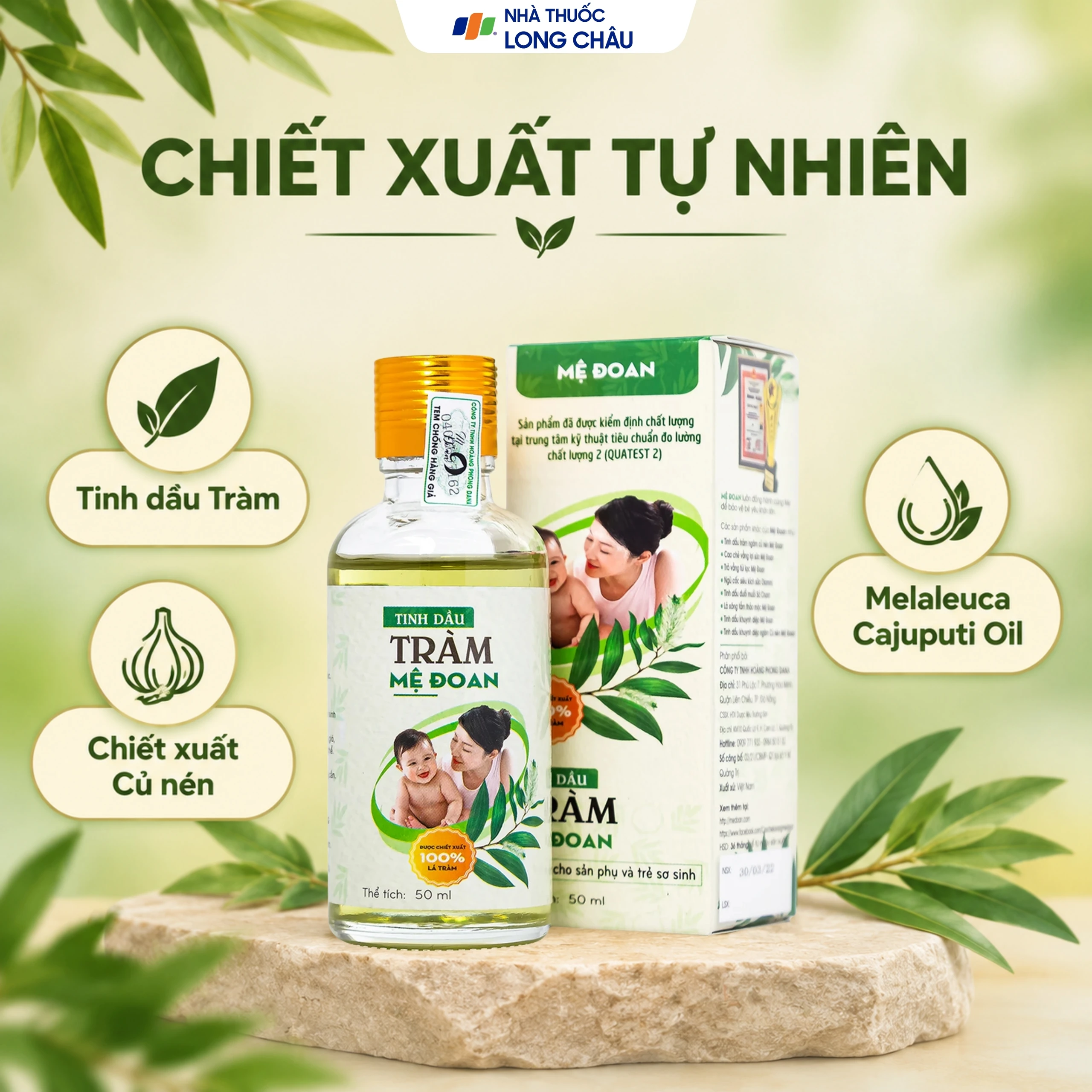 Tinh dầu tràm Mệ Đoan giúp giữ ấm, giảm triệu chứng ho, sổ mũi (50ml) 3