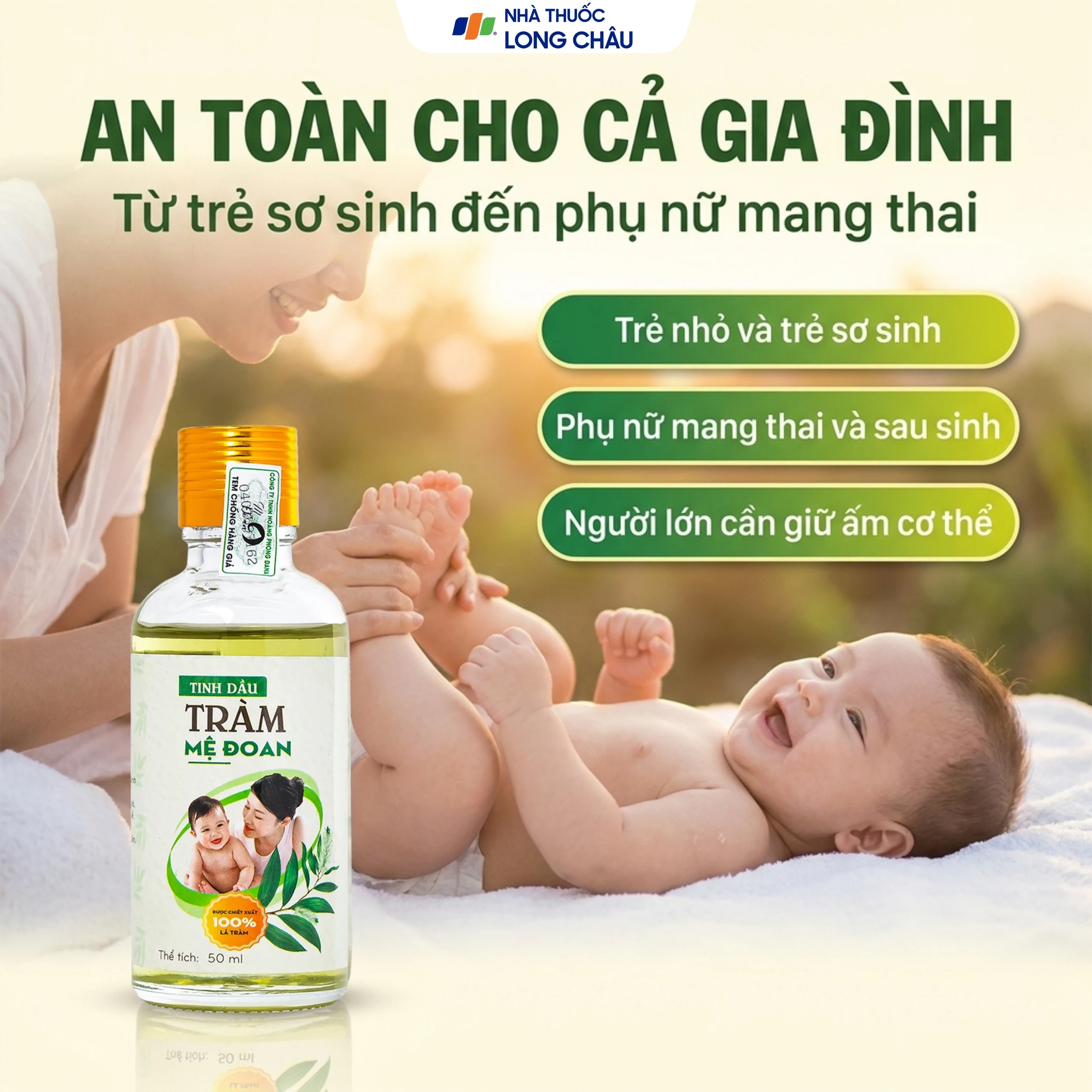 Tinh dầu tràm Mệ Đoan giúp giữ ấm, giảm triệu chứng ho, sổ mũi (50ml) 4