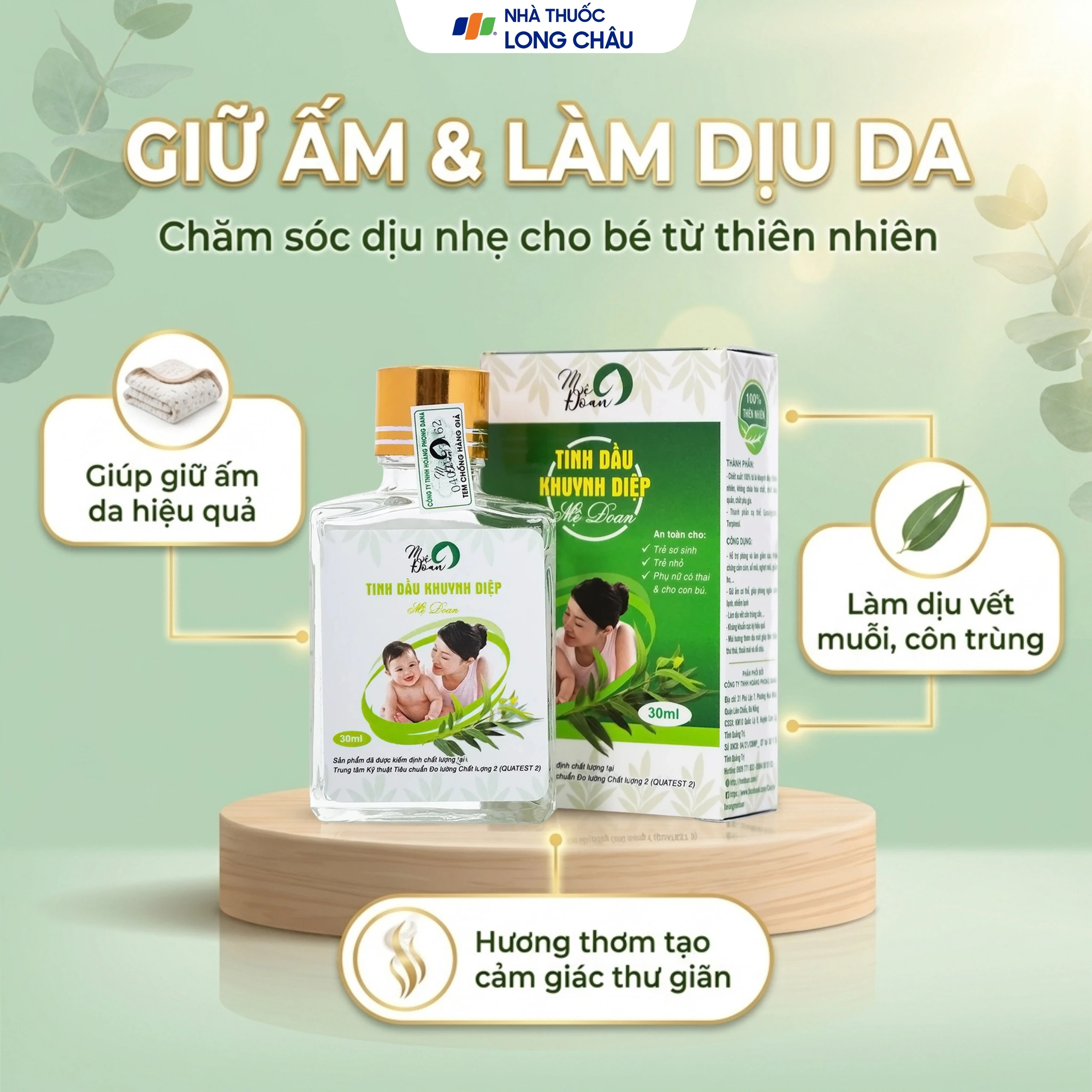 Tinh dầu khuynh diệp Mệ Đoan giúp giảm cảm giác đau, chống viêm (30ml) 2