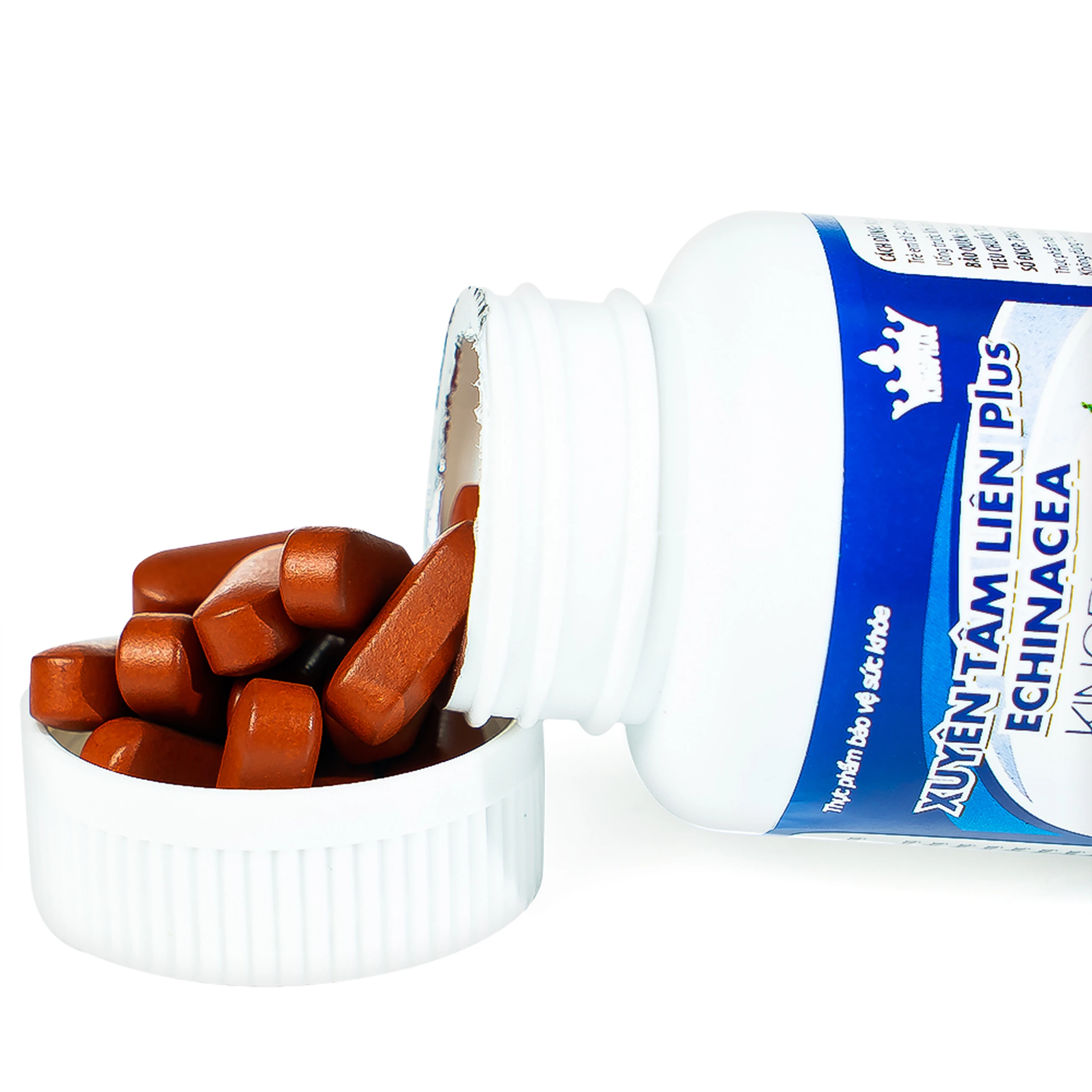 Viên uống hỗ trợ giảm ho, giảm đờm, giảm đau rát họng Xuyên Tâm Liên Plus Echinacea Kingphar (60 viên)