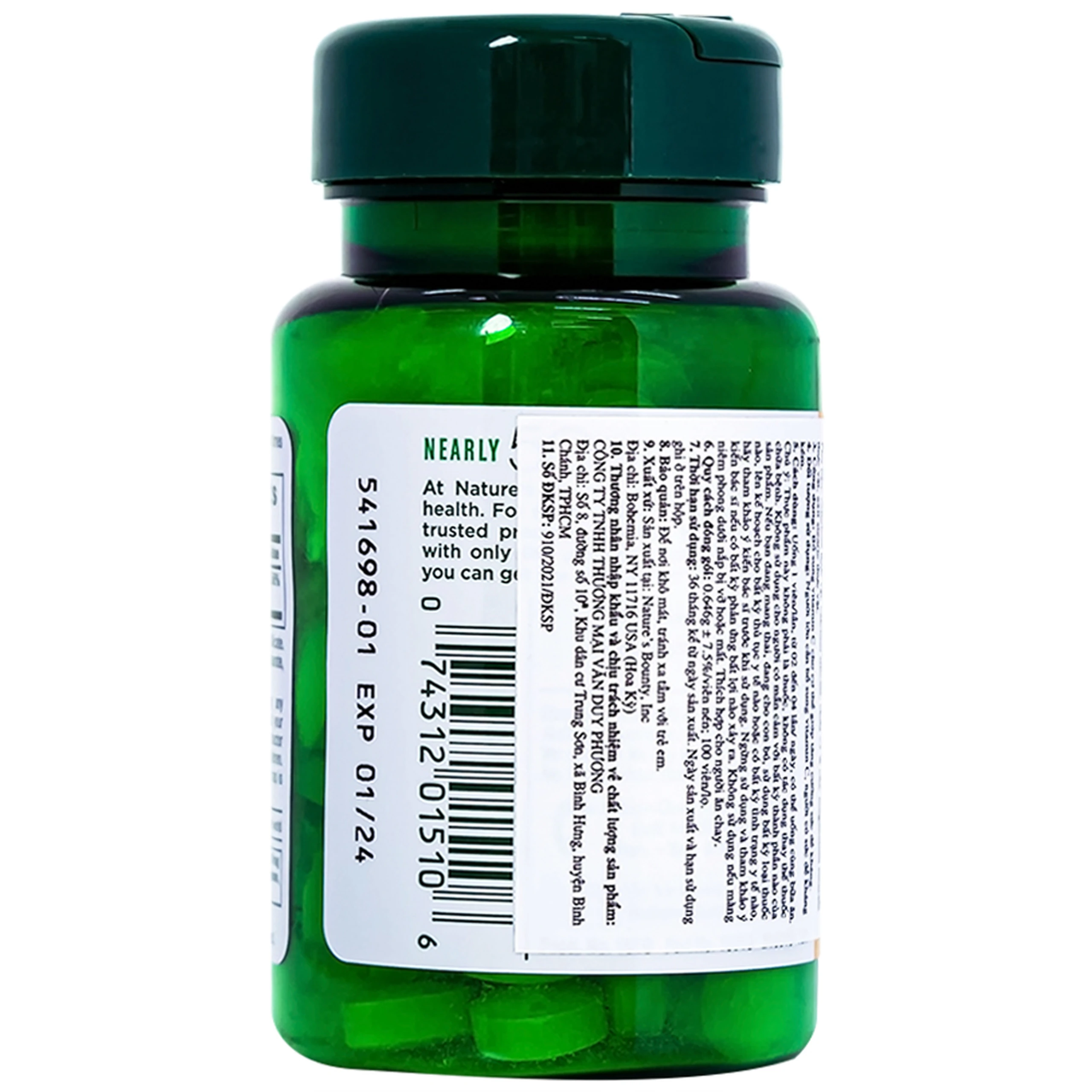 Viên uống bổ sung vitamin C, tăng cường sức đề kháng C 500mg Nature's Bounty (100 viên)