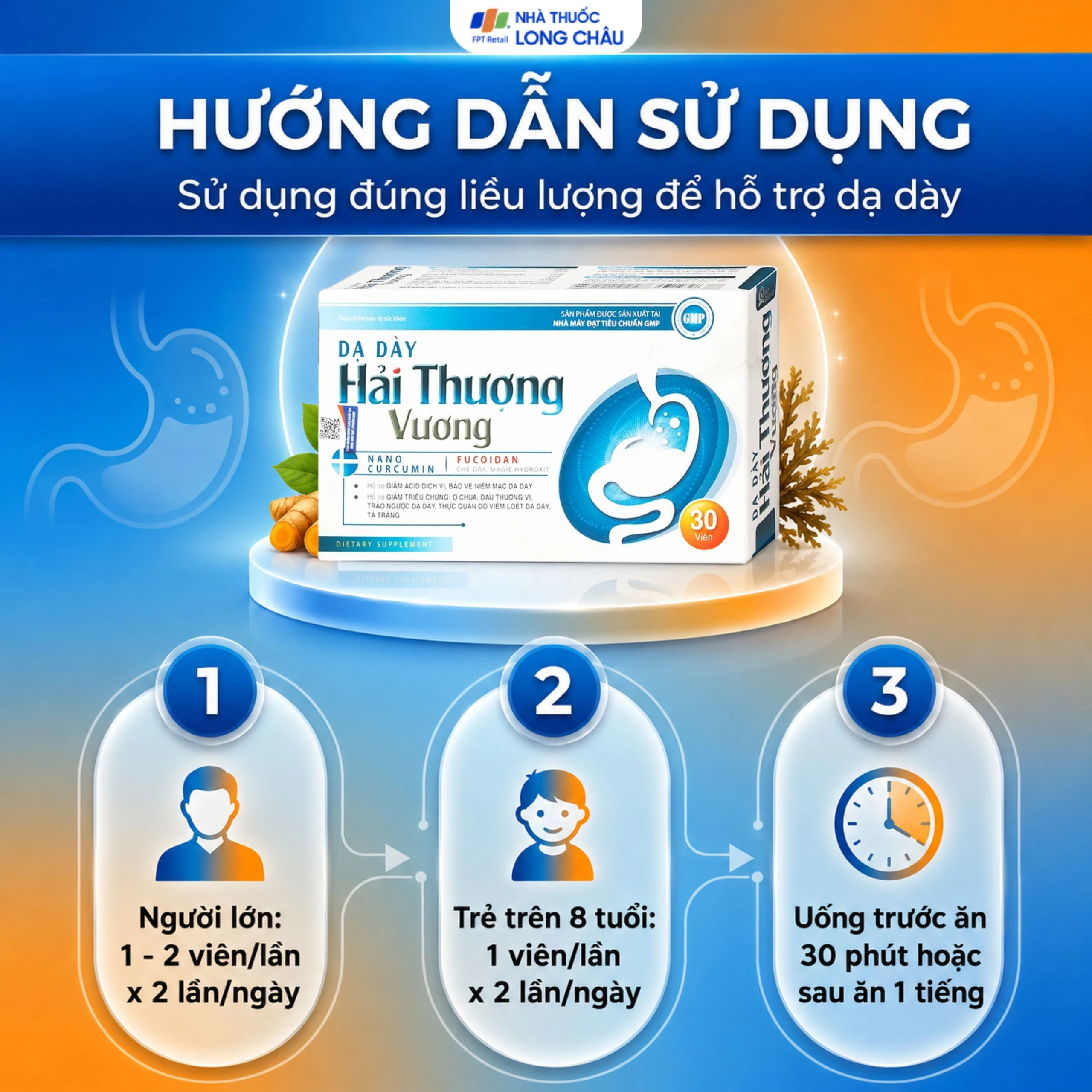 Viên uống hỗ trợ giảm acid dịch vị, bảo vệ niêm mạc dạ dày Dạ Dày Hải Thượng Vương (30 viên) 5