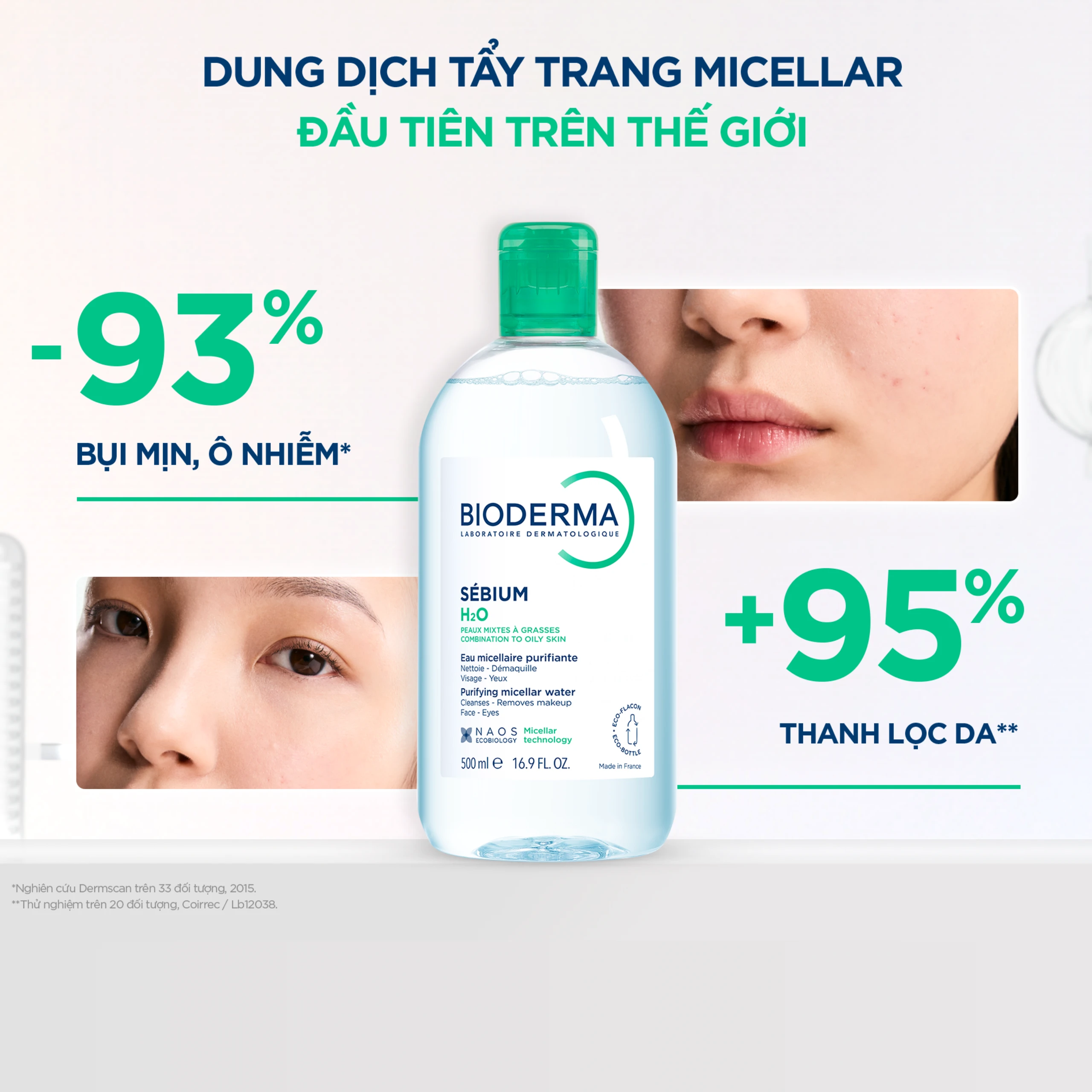 Nước tẩy trang Bioderma Sebium H2O dành cho da dầu và hỗn hợp (500ml) 5