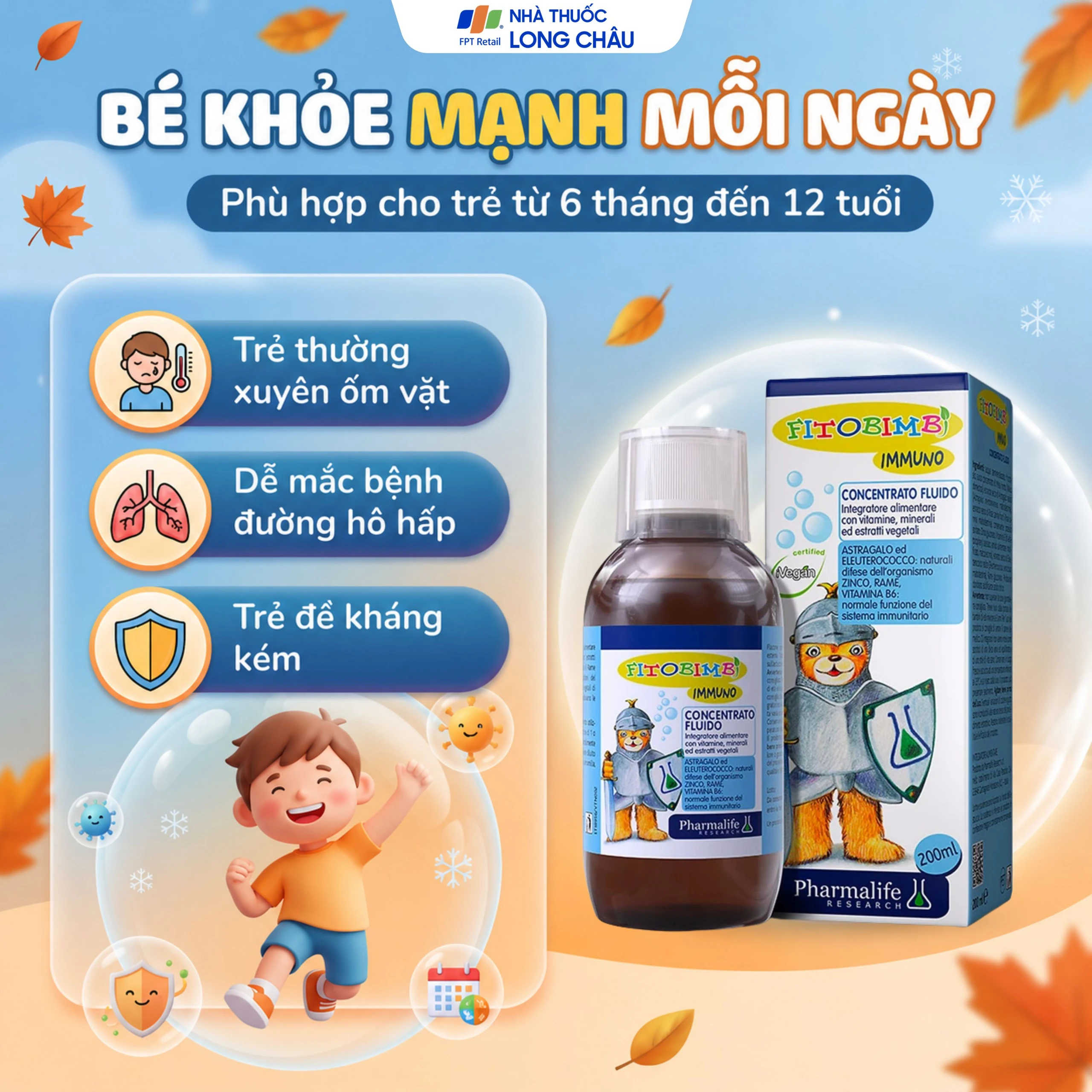 Siro hỗ trợ giúp tăng cường đề kháng Fitobimbi Immuno (200ml) 4