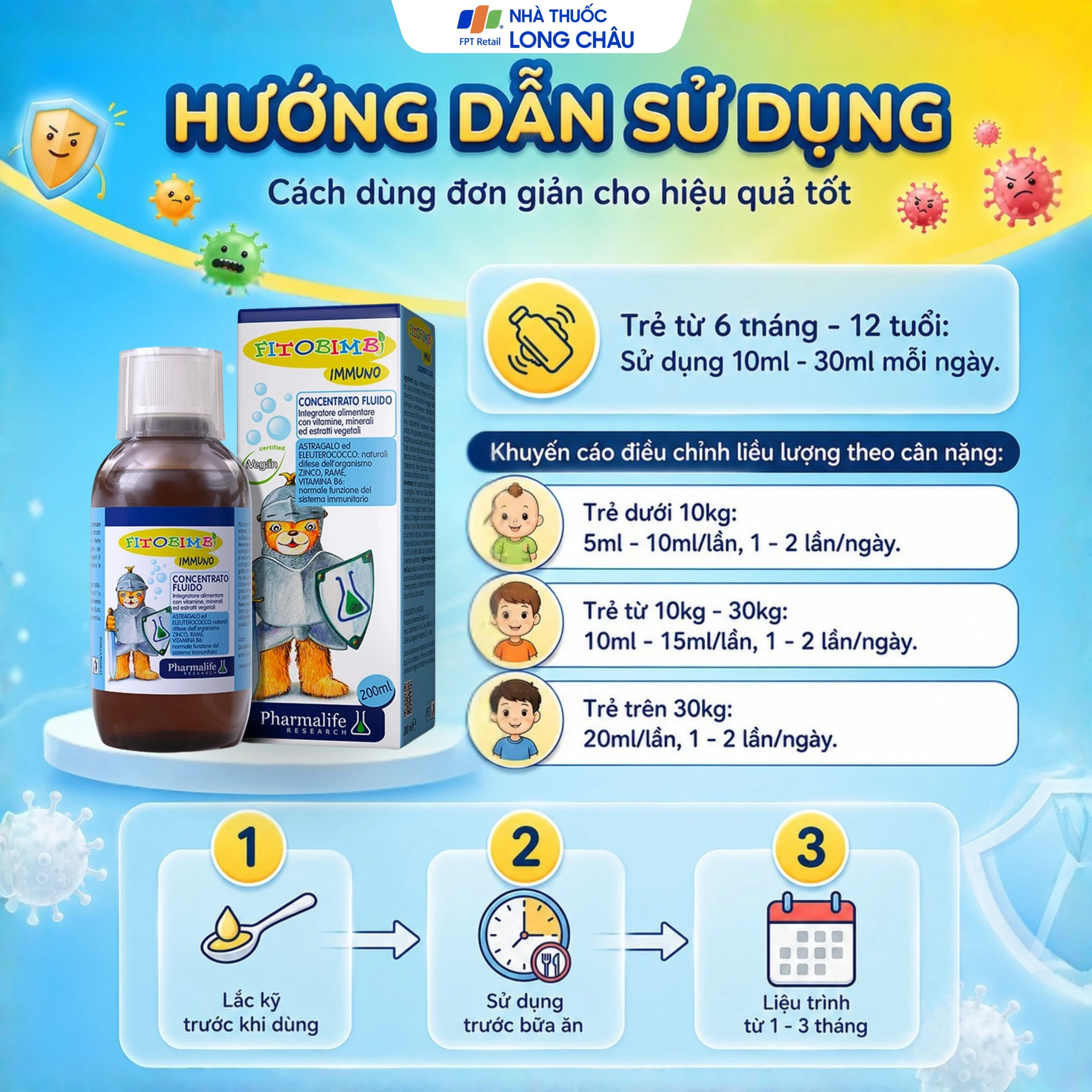 Siro hỗ trợ giúp tăng cường đề kháng Fitobimbi Immuno (200ml) 5
