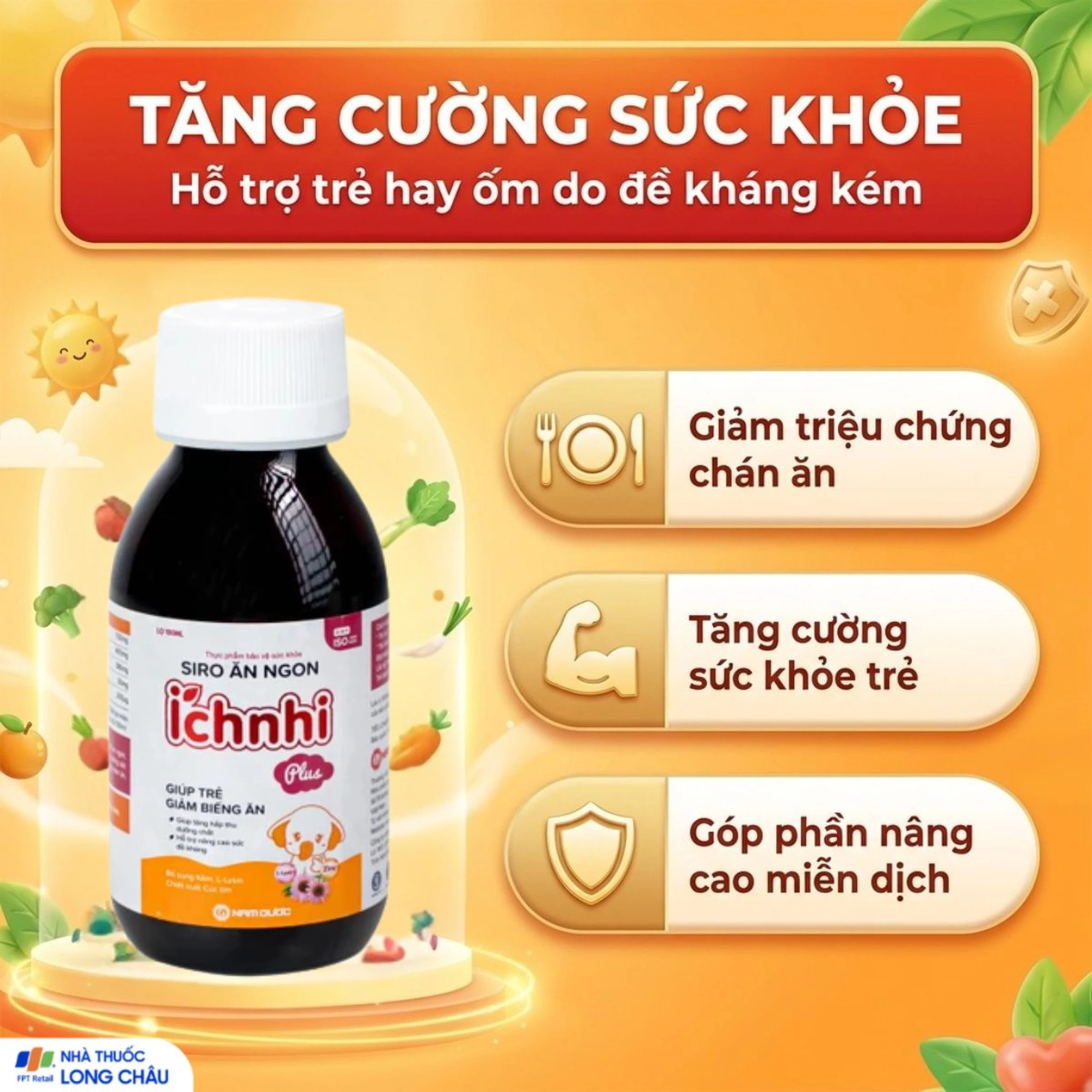 Siro giúp trẻ ăn ngon Ích Nhi Plus Nam Dược (100ml) 3